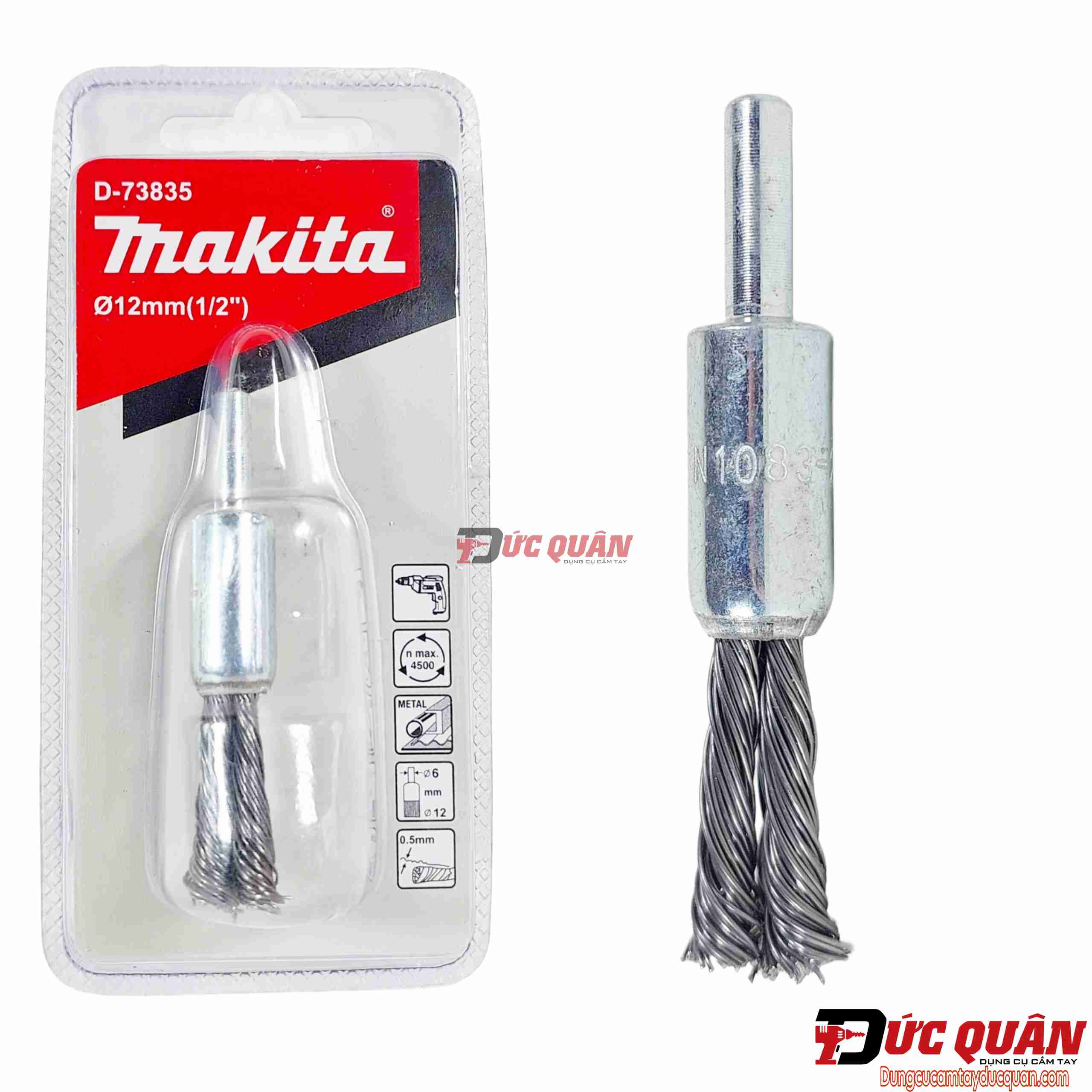 Chổi kim loại ( 12mm 1/2in ) Makita D-73835