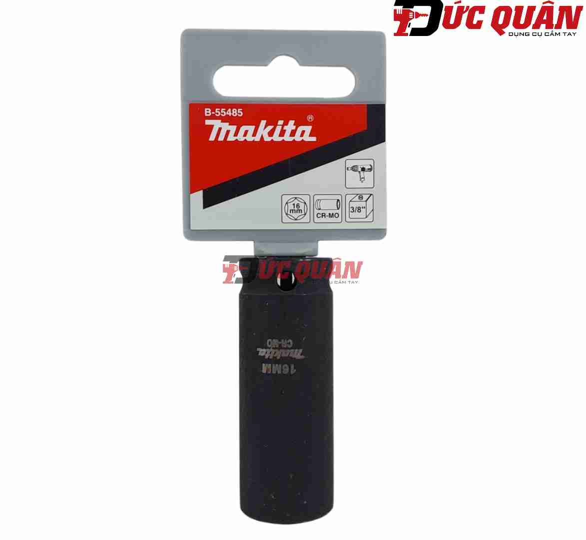 Đầu tuýp loại sâu 6 cạnh ( 3/8 dài 63mm ) chất liệu thép Cr-Mo MAKITA