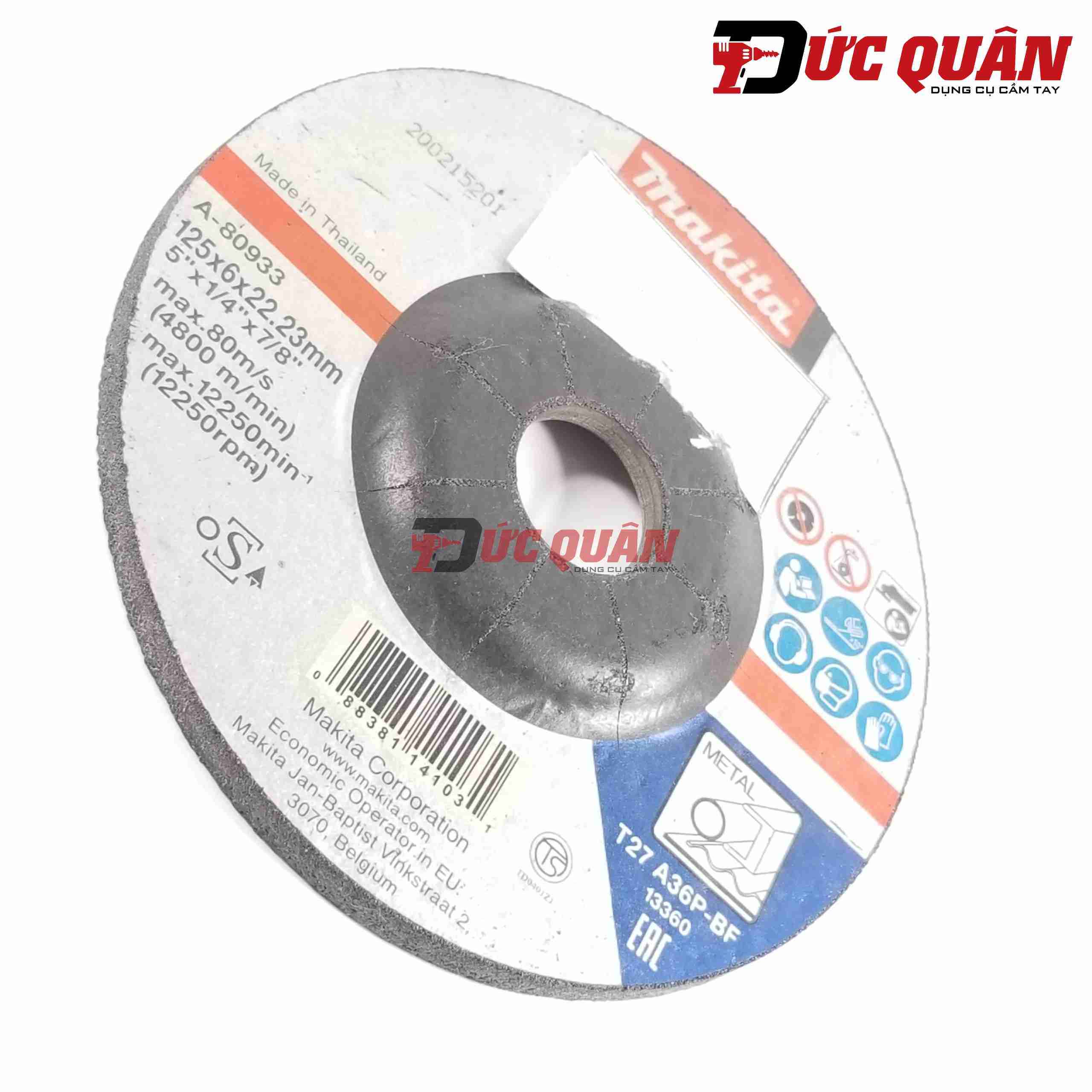 Đá mài kim loại 125x6.0x22.23mm Makita A-80933