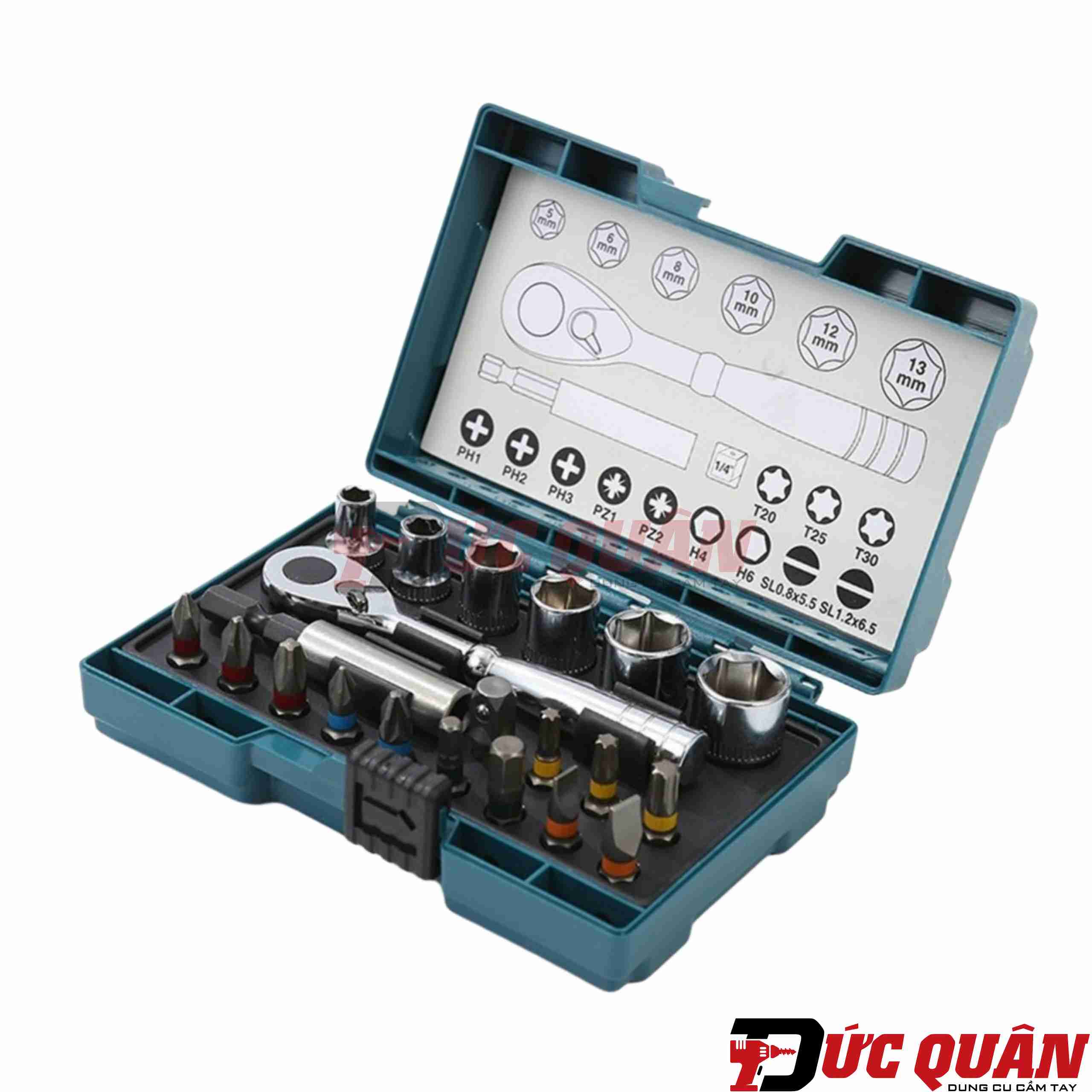 Bộ mũi vít và socket Makita B-54081 (21 chi tiết/bộ)