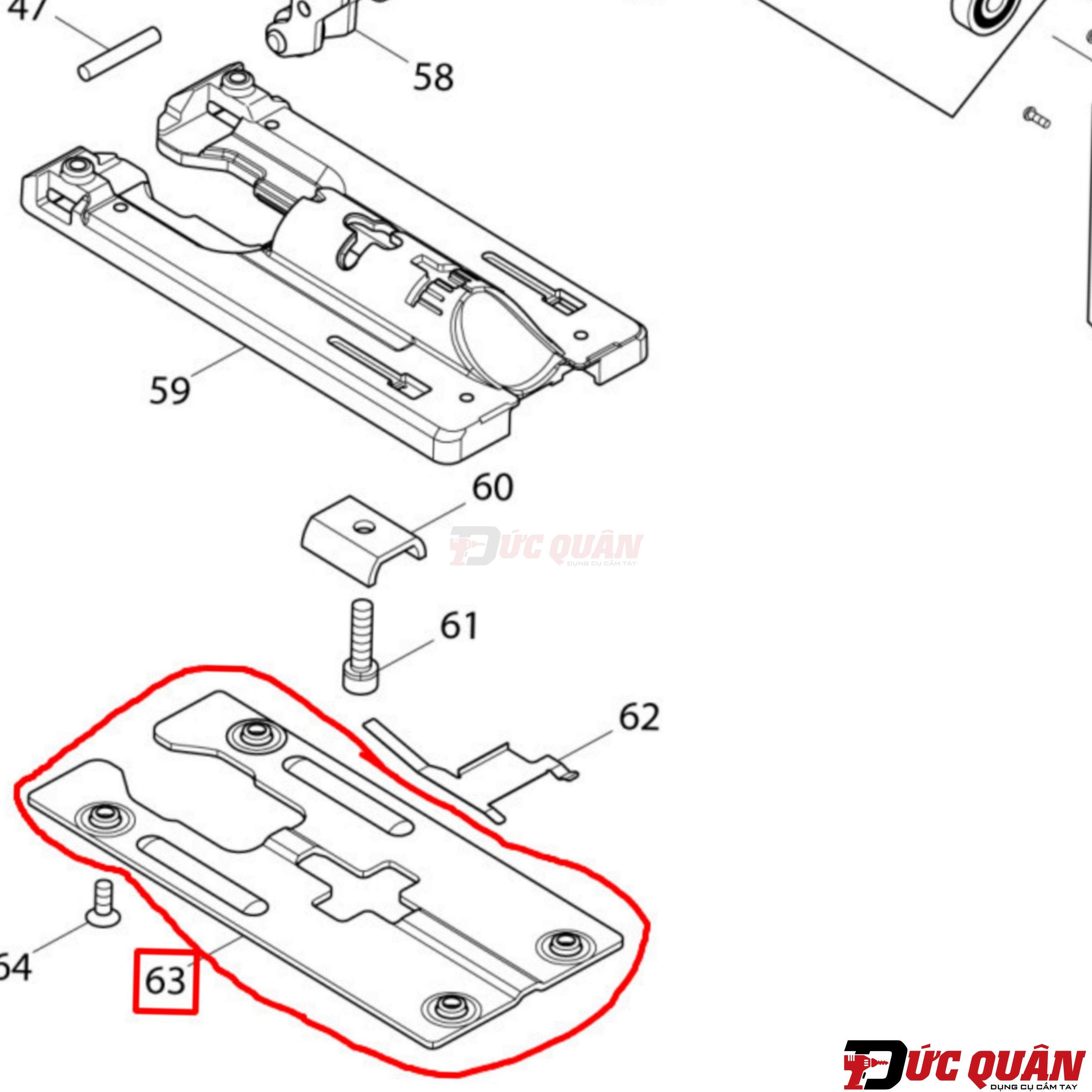 Tấm lót máy Makita DJV181/ DJV182Z/ JV141D 346685-1