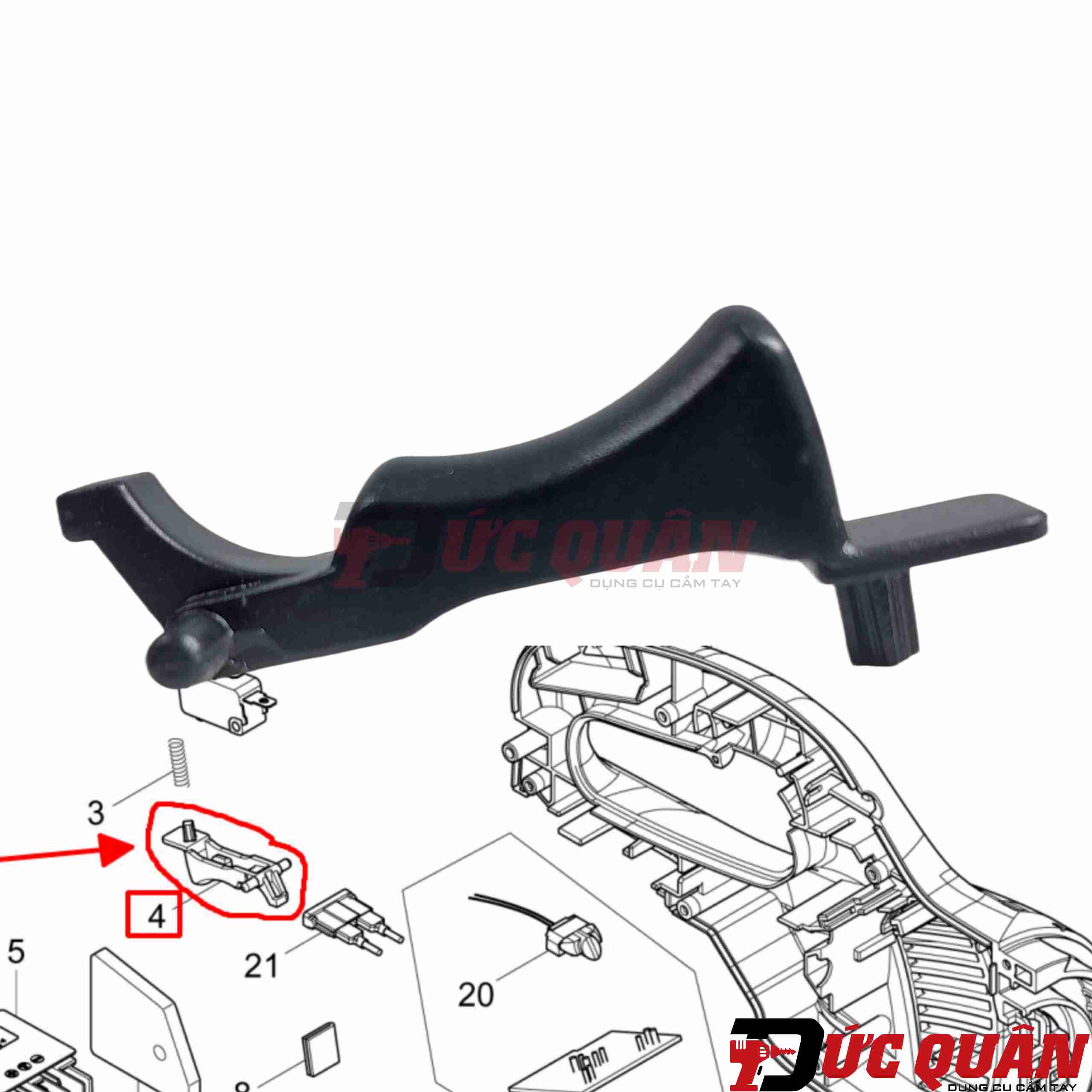tắm bảo vệ công tắc máy hút bụi Makita CL106
