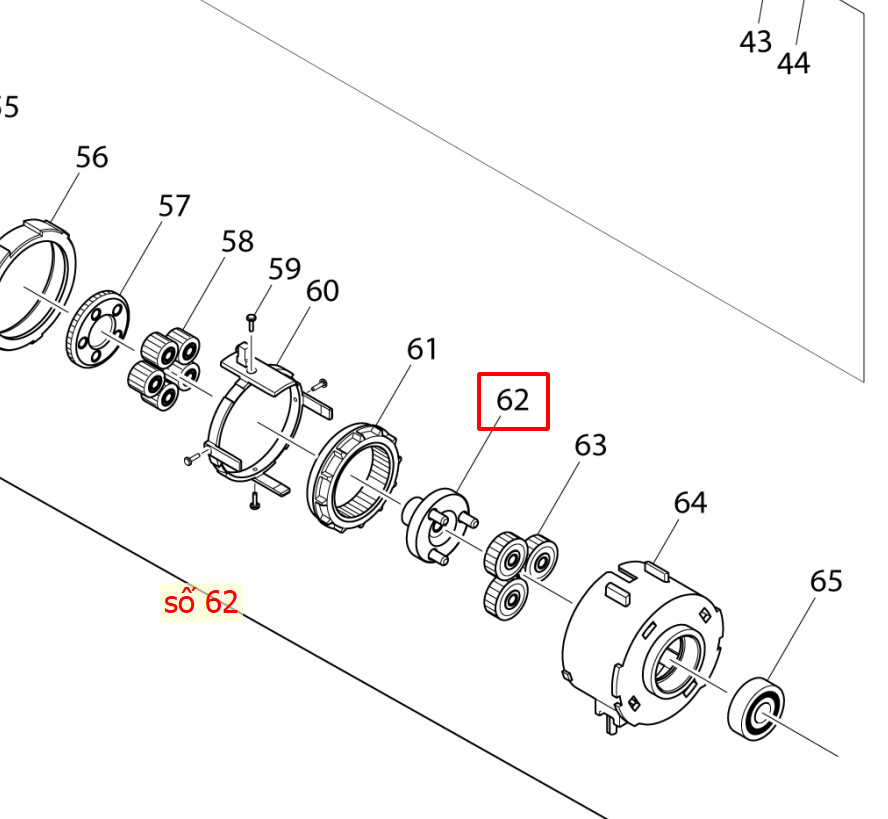 Nhông 3 chân máy bắn vít DTP141/ TP141/ TP131/ XPT141