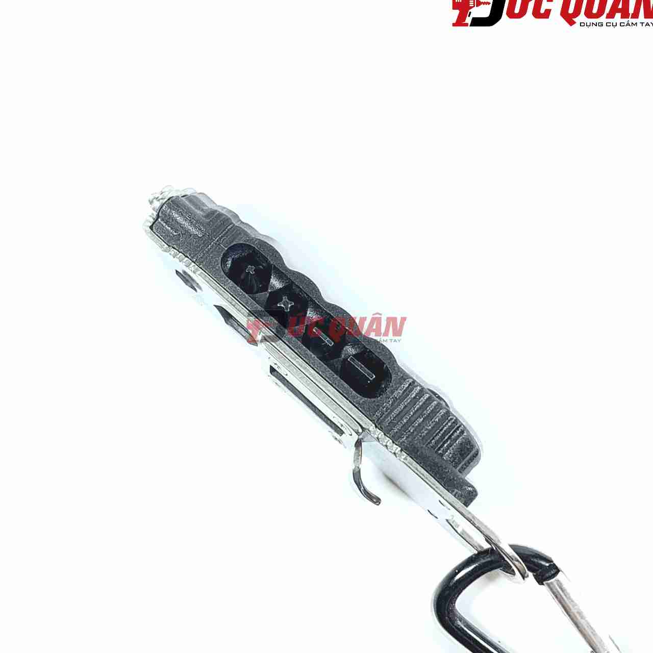 Móc chìa khóa dụng cụ đa năng, có đèn led, kết hợp cùng nhiều đầu vít MODEL 9095