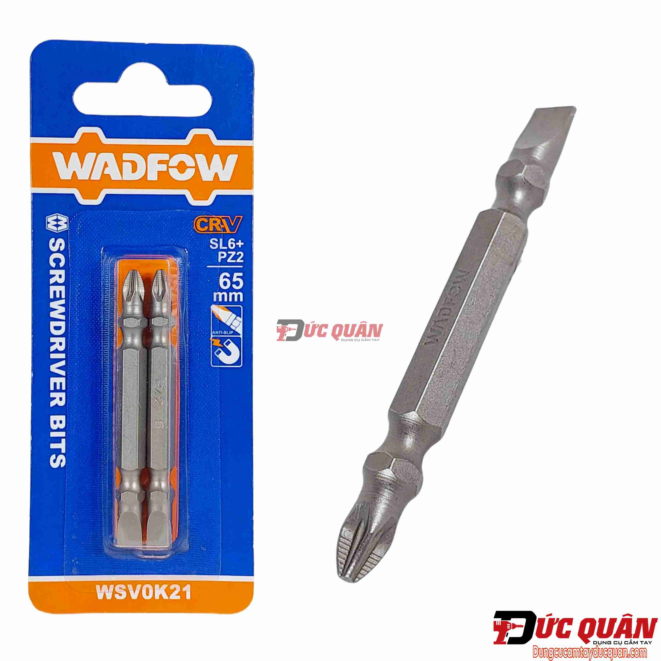 Đầu vít 2 đầu ( Pz2+ZL6x65mm ) WADFOW WSV0K21