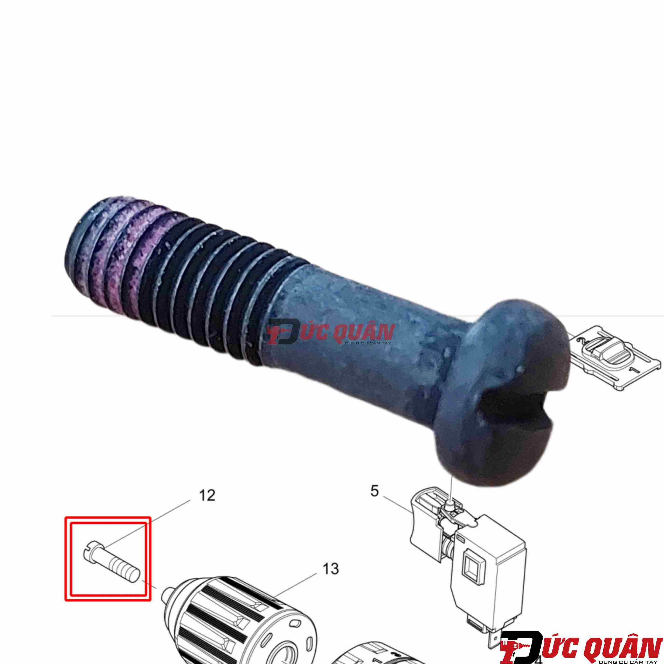 Ốc răng ngược dùng cho máy khoan ( 13mm - 10mm ) Makita