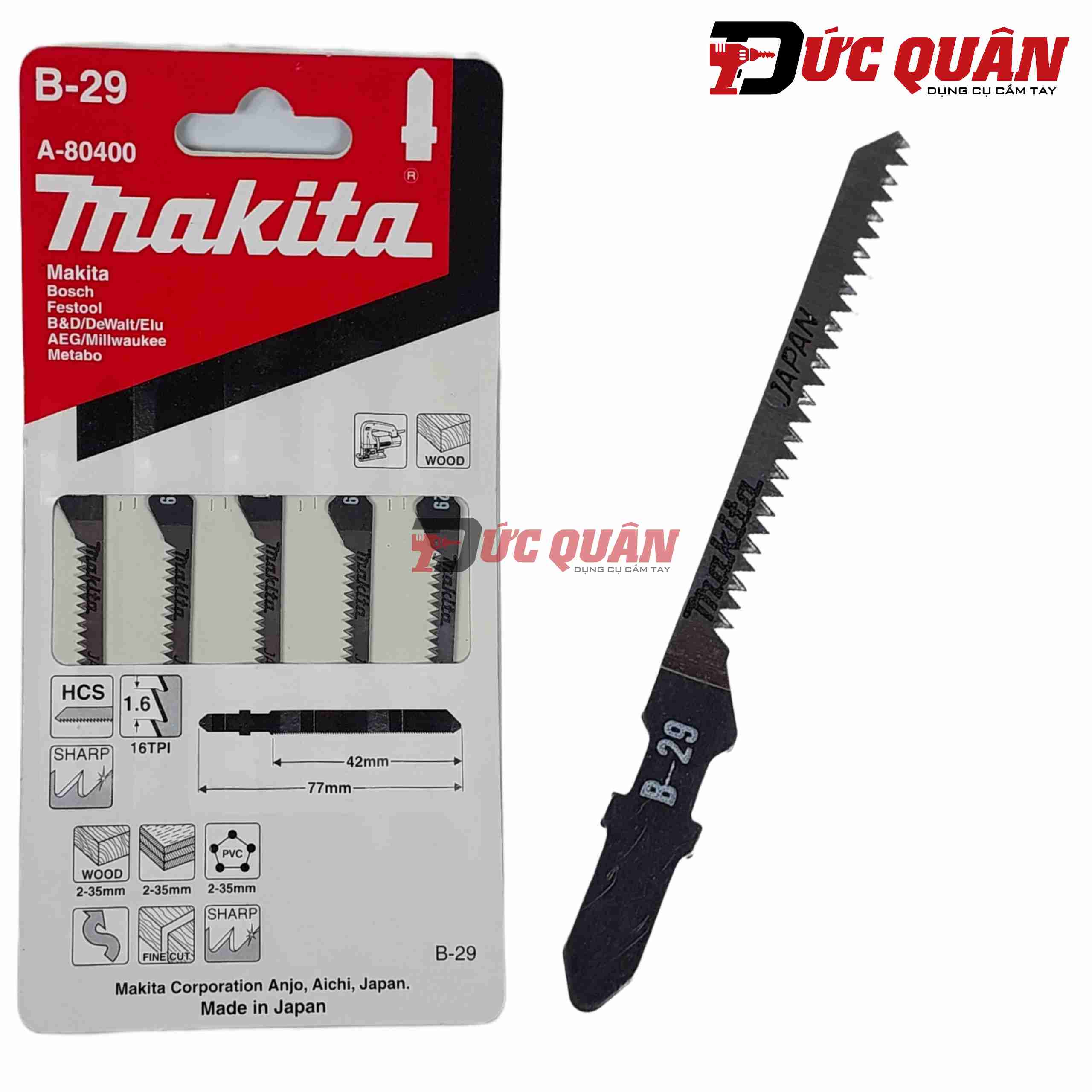 Lưỡi cưa lọng B-29 Makita A-80400( 1 lưỡi)