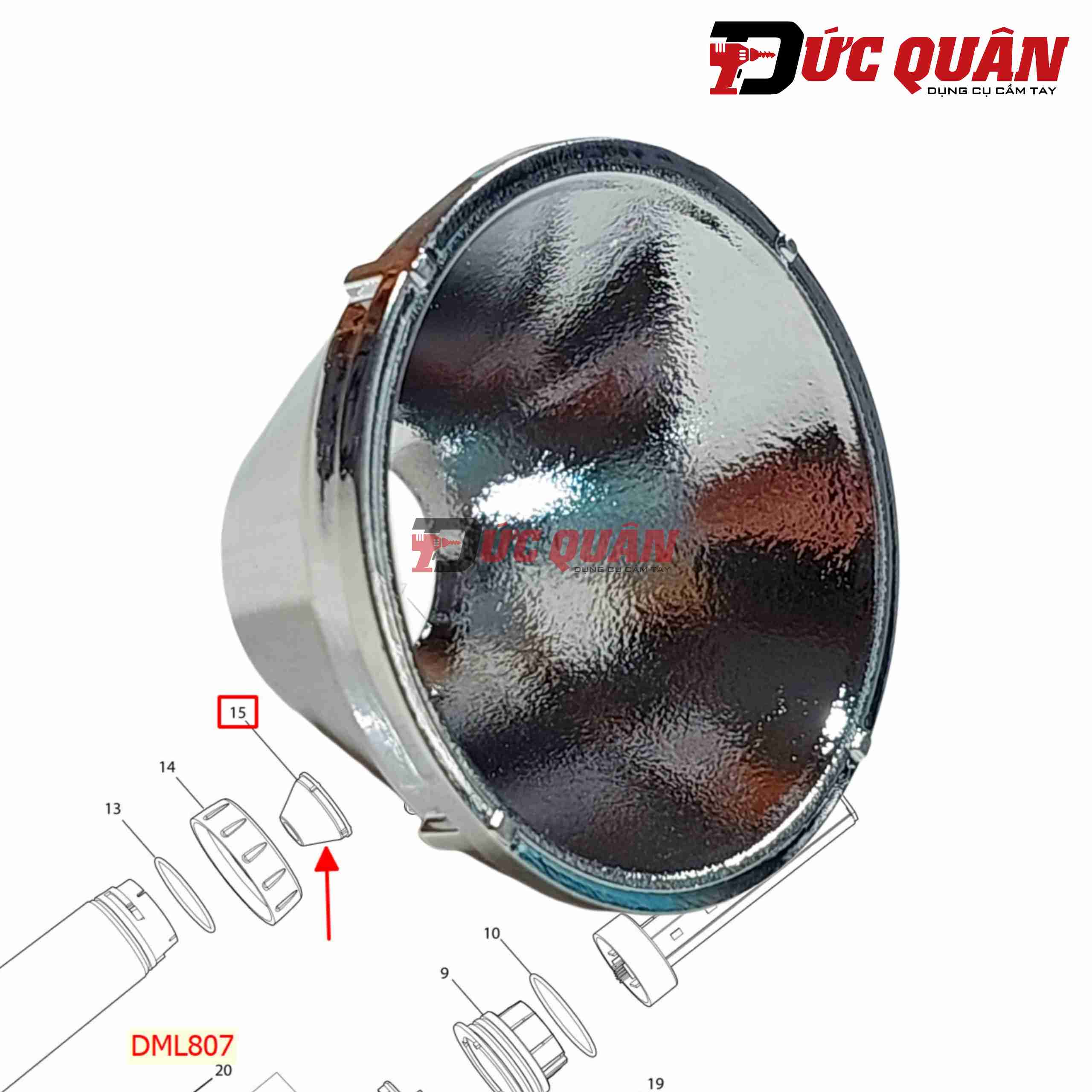 Chóa đèn DML807 Makita GM00001469