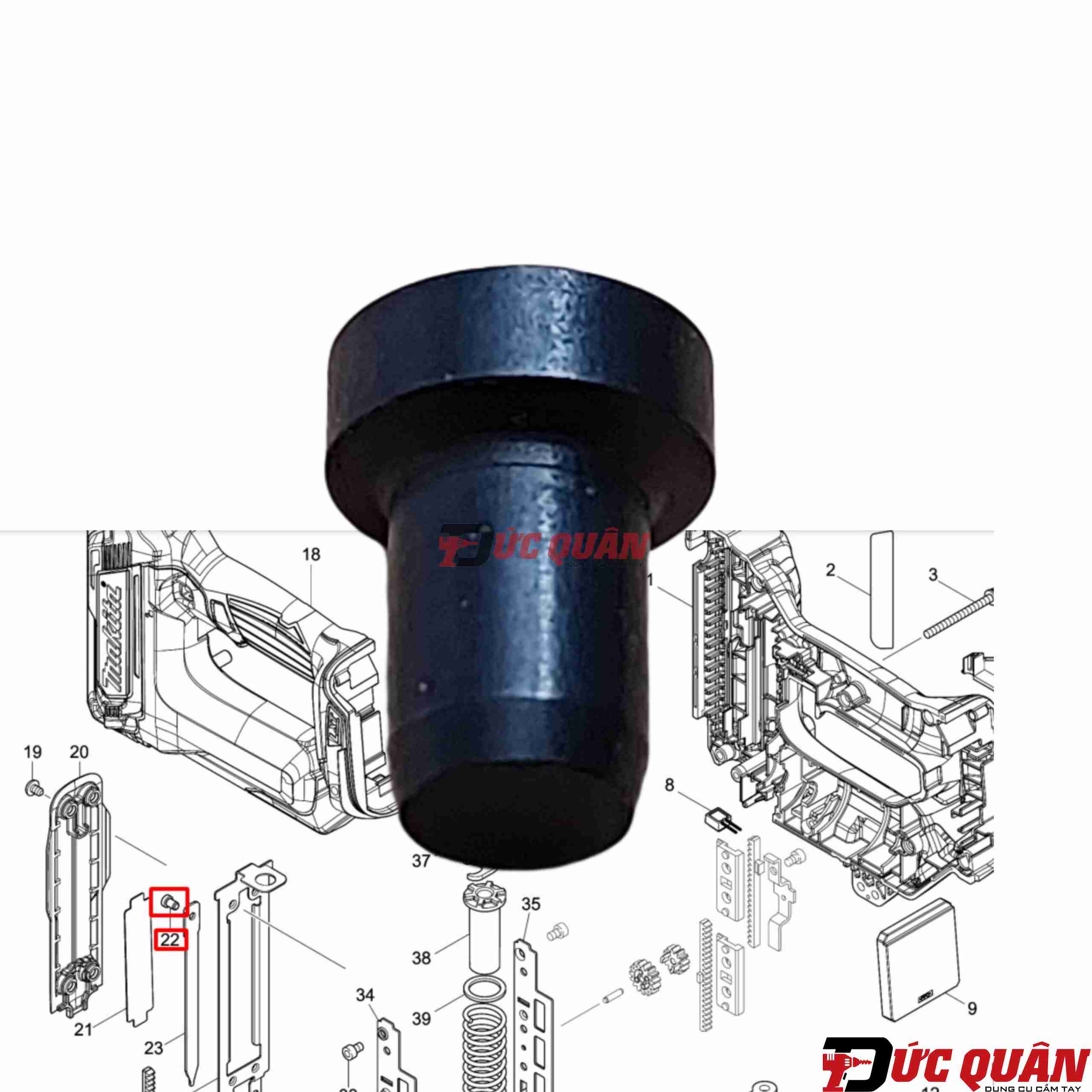 Chốt gài máy bắn đinh Makita DFN350 ( 1 cái )