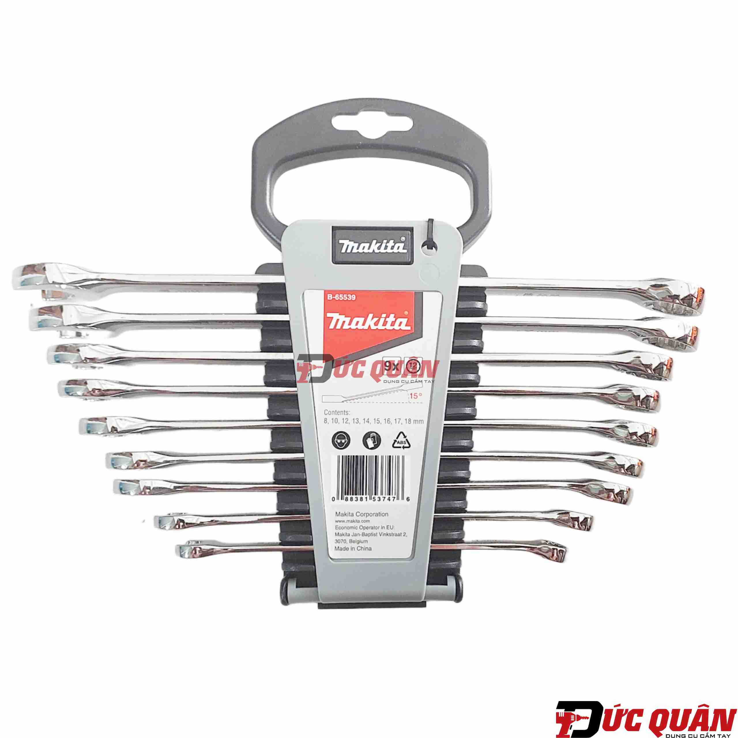 Bộ cờ lê vòng miệng 8.0-18mm Makita B-65539 (9 chi tiết/bộ)