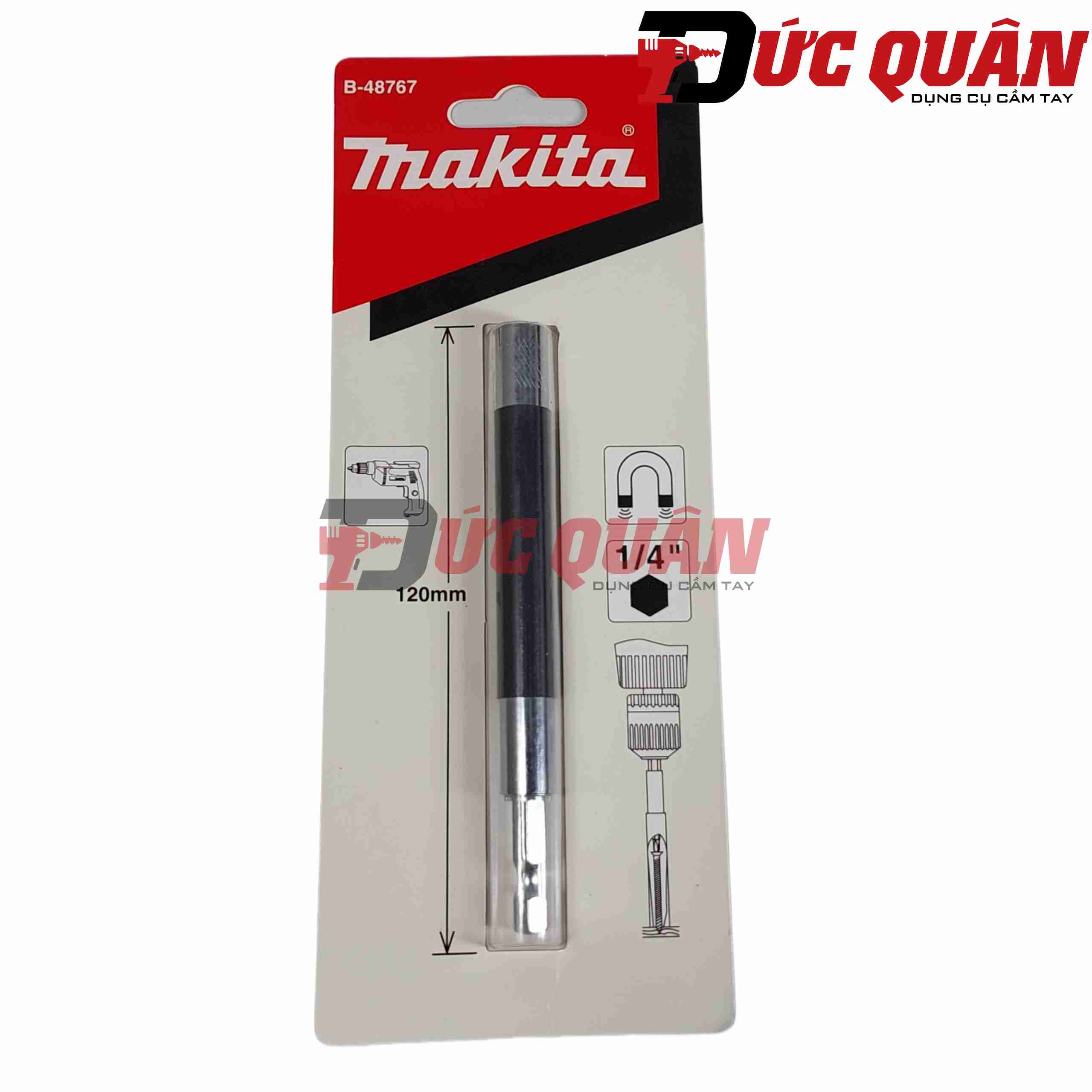 Đầu nối vặn vít chống lật, dài 120mm Makita B-48767