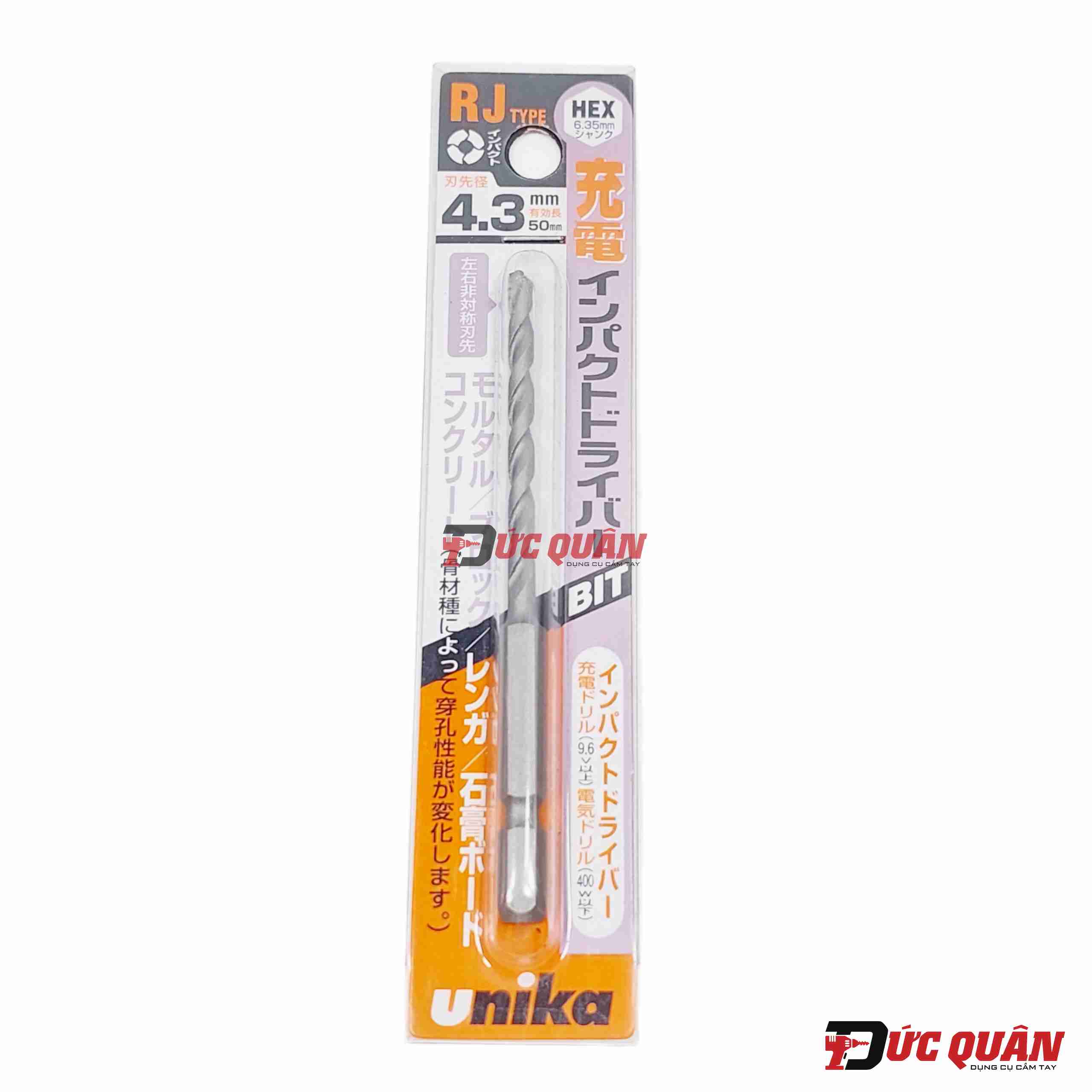 Mũi khoan tường chân lục giác Unika RJ ( Full size )