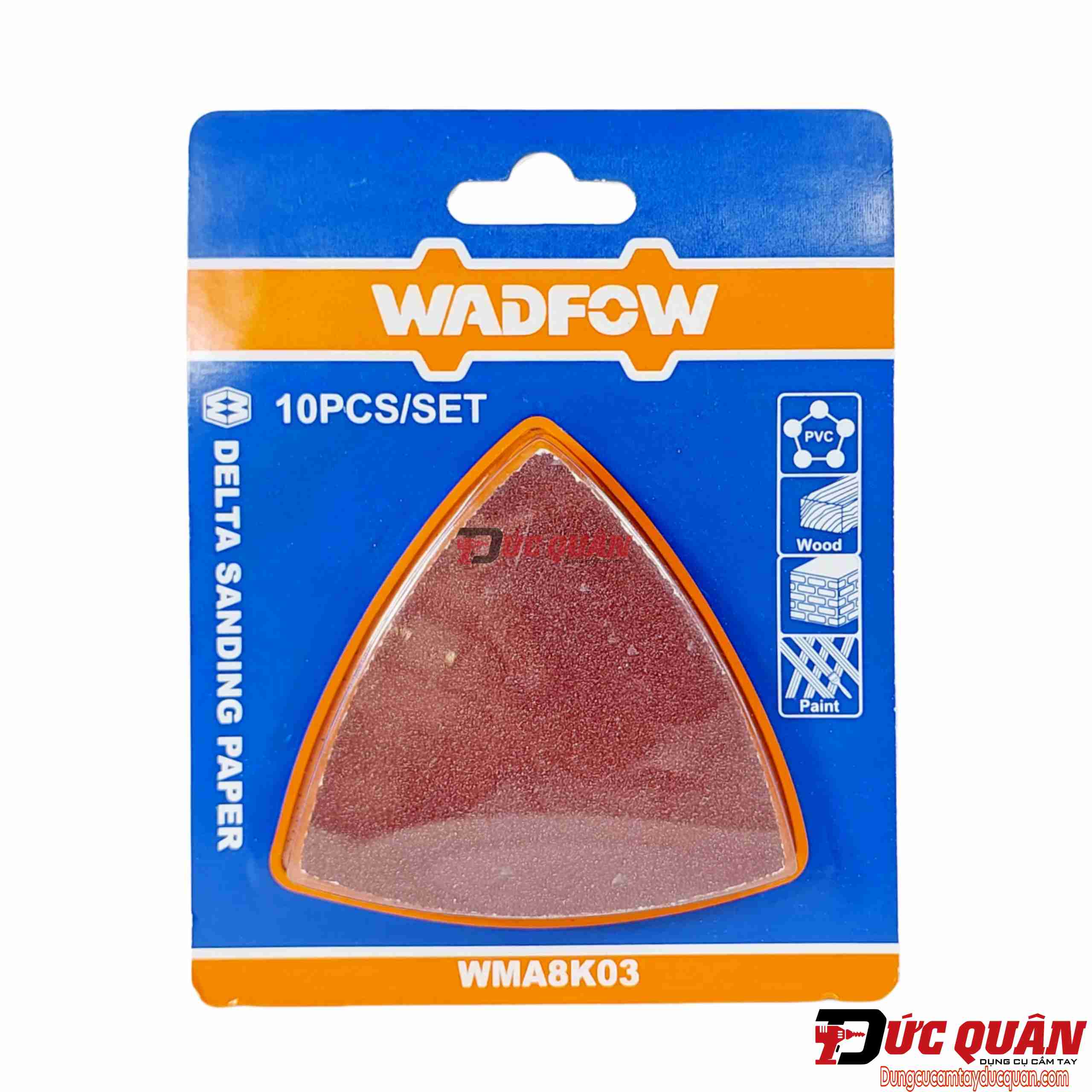Bộ 10 giấy nhám tam giác ( độ hạt 60-240 ) WADFOW WMA8K03