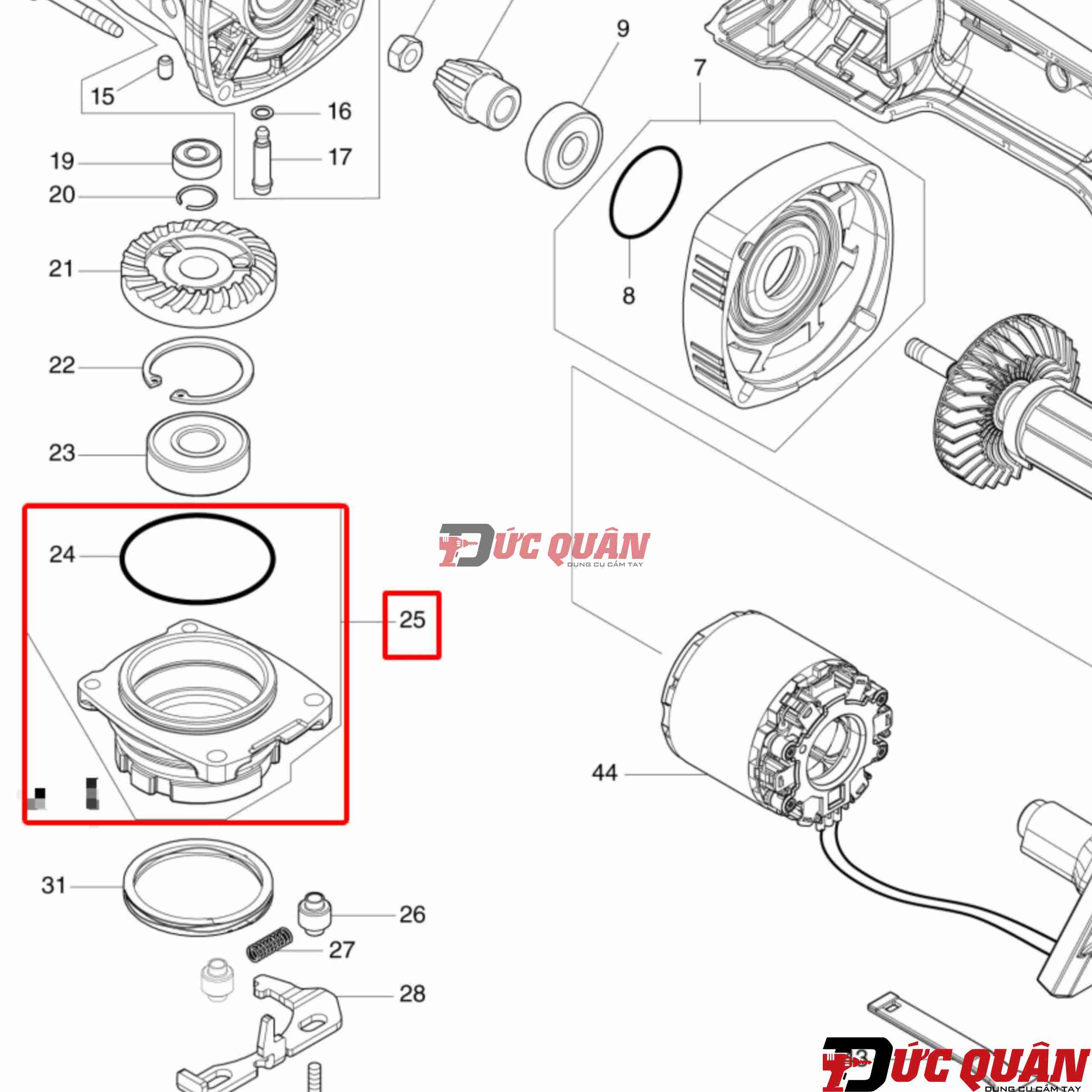 Nấp giữ bạc đạn máy mài góc GA003G