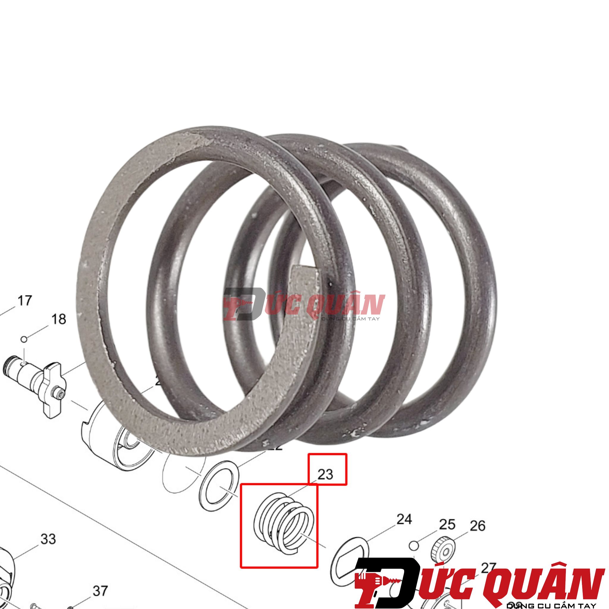 Lò xo búa máy Makita TD111 232326-4