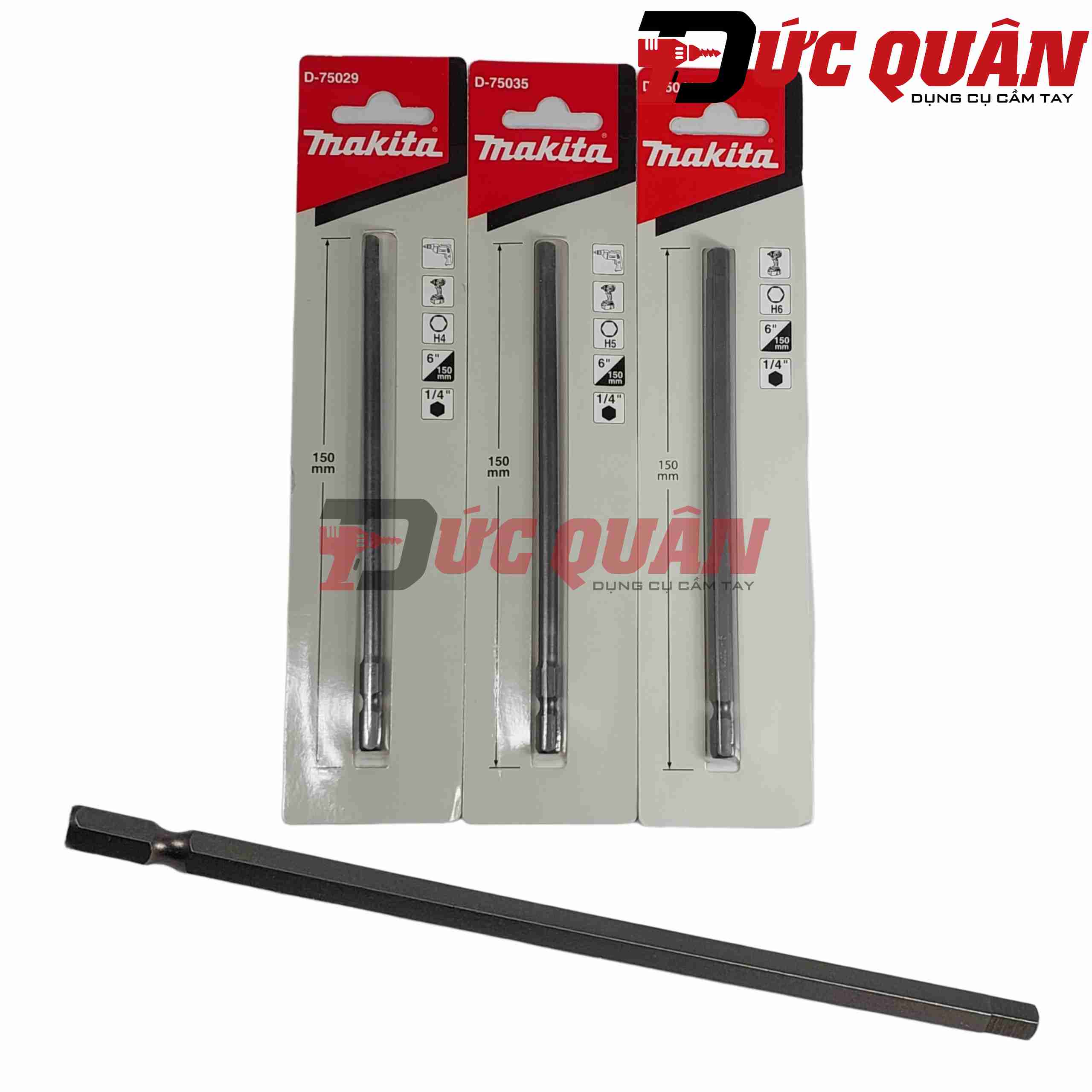 Đầu lục giác ( H4, H5, H6 dài 150mm ) Makita
