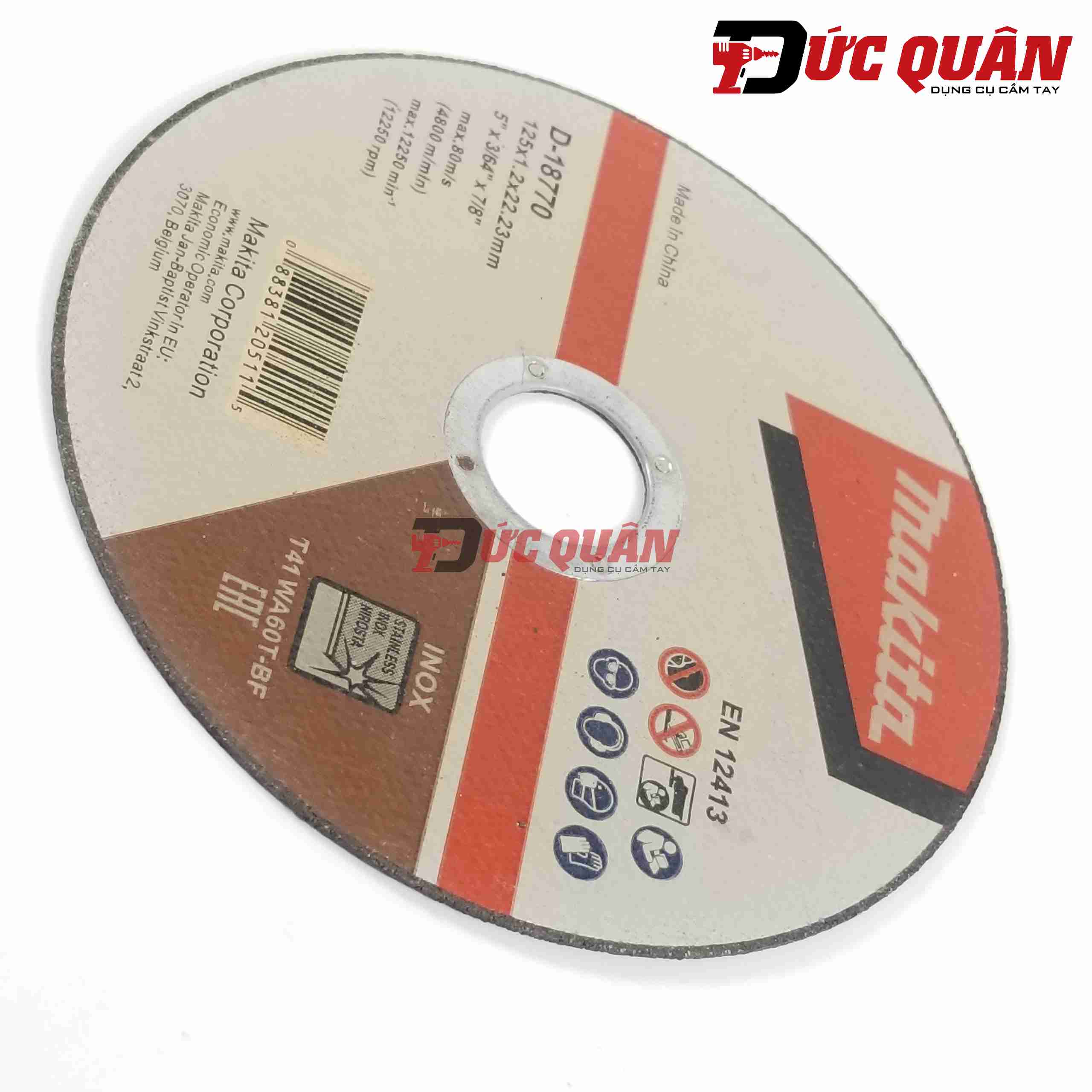 Đá cắt sắt ( 125x1.2x22.2mm ) Makita D-18770