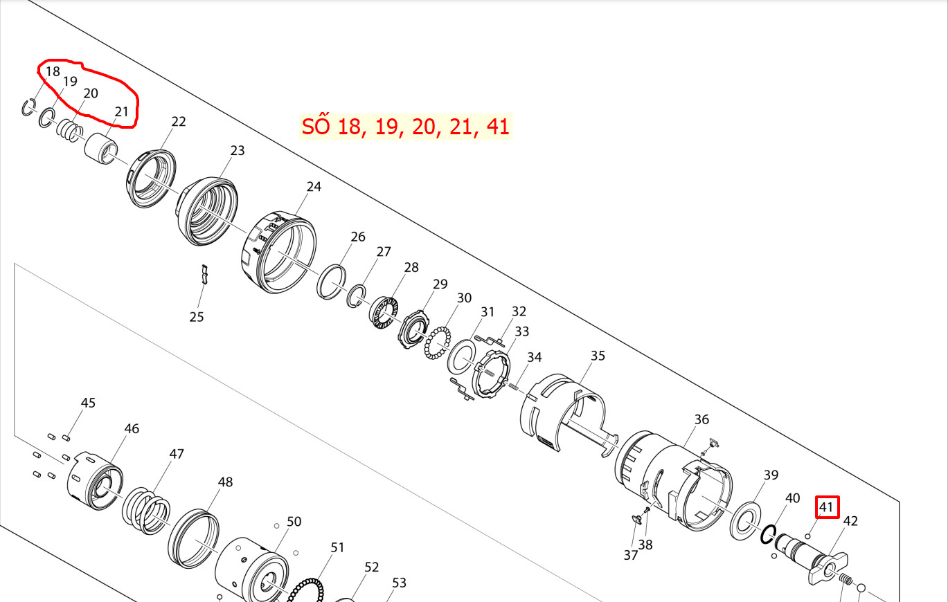 Bộ đầu giữ vít Makita DTP141/ TP141/ TP131