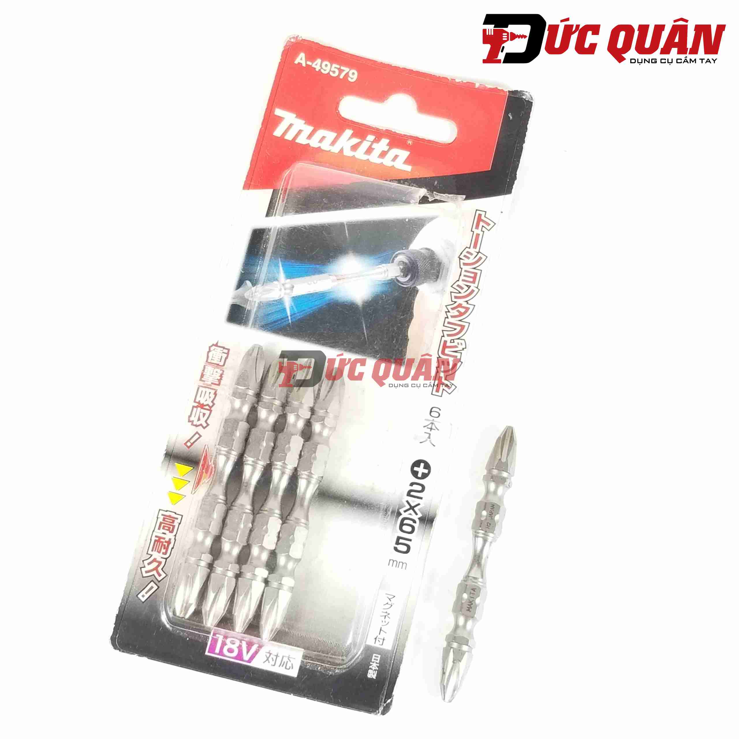 Mũi vít 2 đầu PH2x65mm Makita A-49579 (1 mũi)