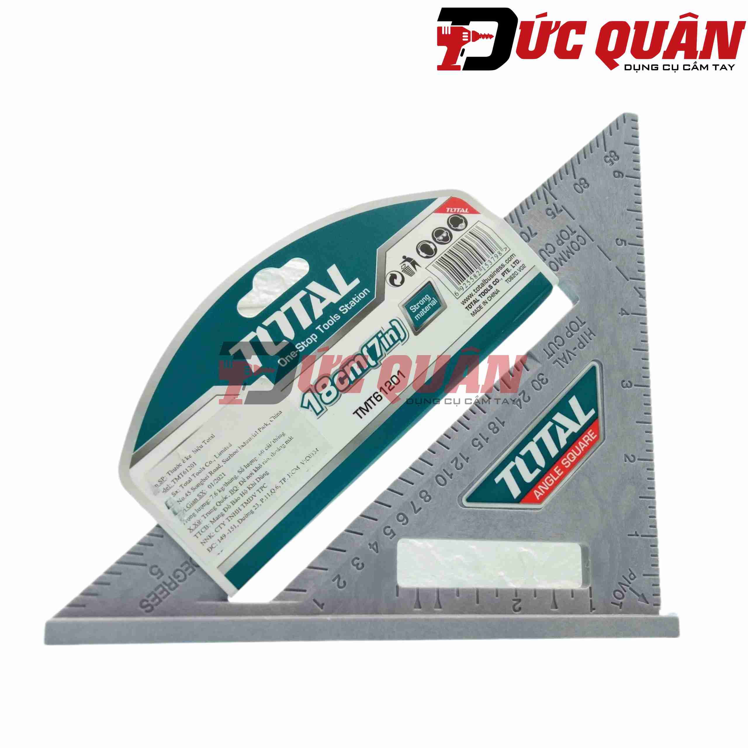 Thước ê ke tam giác ( 7in ) Total TMT61201