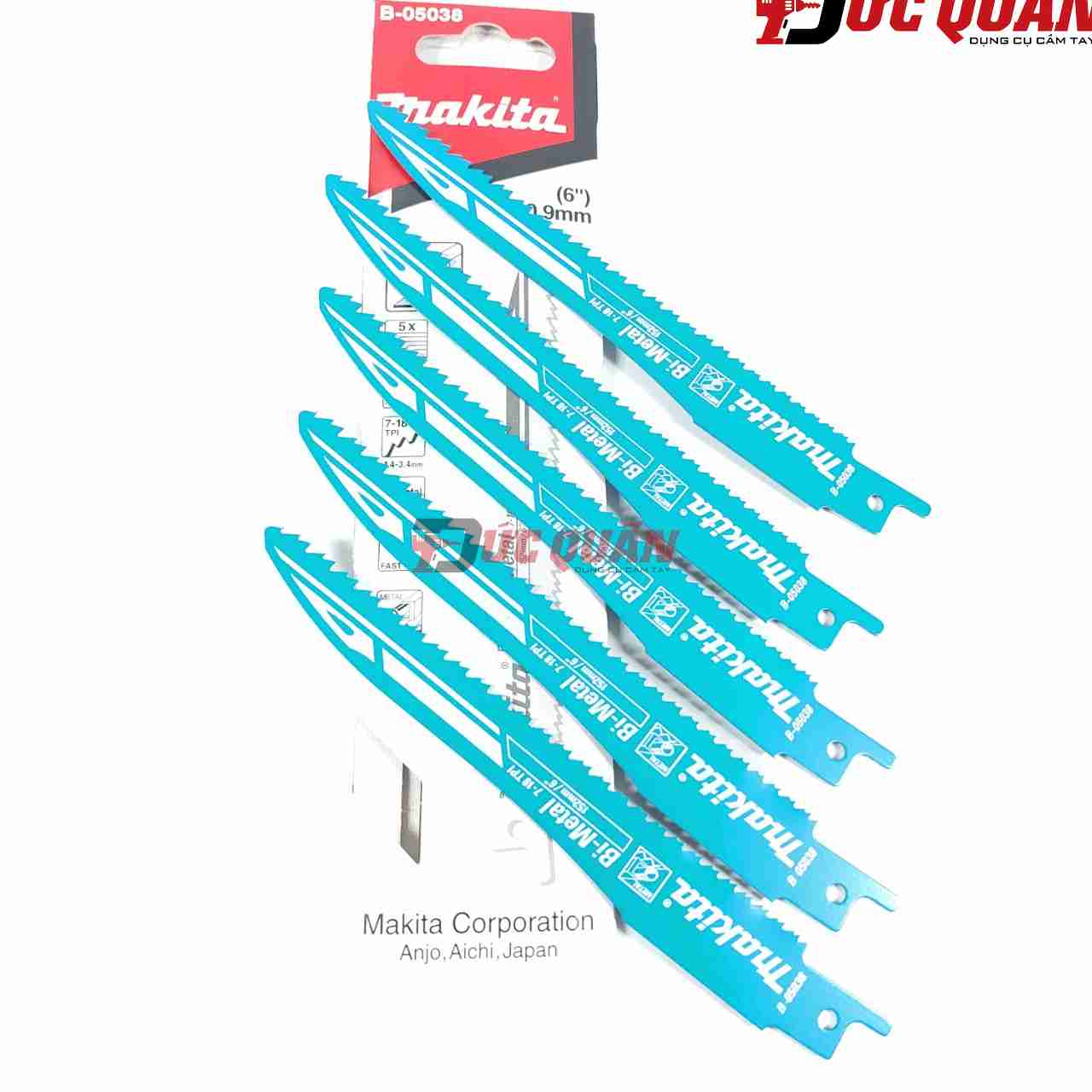 Lưỡi cưa kiếm kim loại 152x18x0.9mm Makita B-05038 (1 lưỡi)
