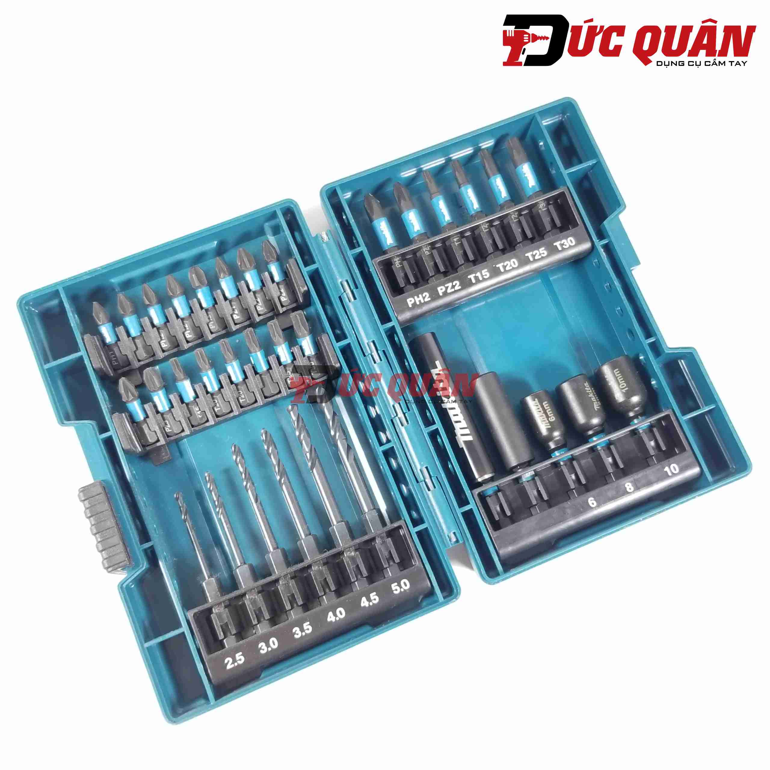 Bộ mũi khoan và vít 33 chi tiết IMPACT BLACK Makita E-06622