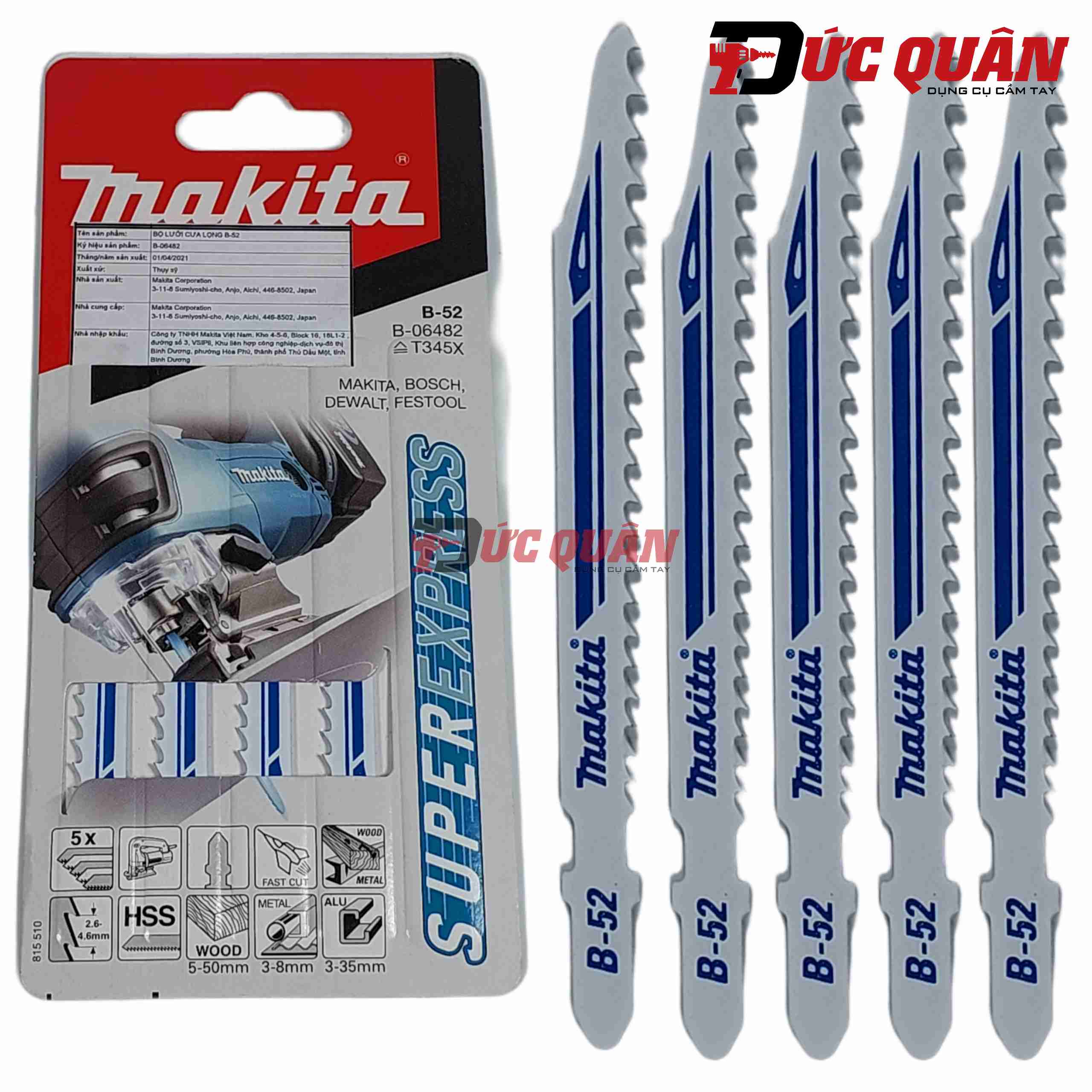 Bộ lưỡi cưa lọng đa năng MAKITA B-06482 ( 1 cái )