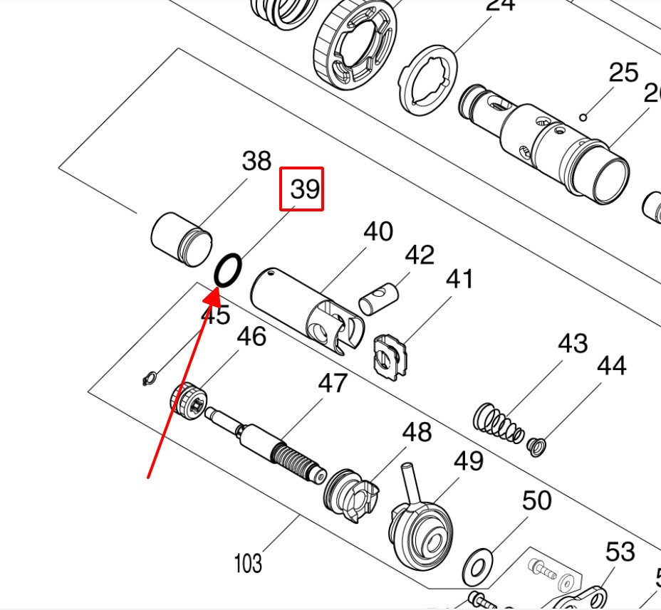 Vòng đệm cao su máy khoan bê tông,DHR182, MAKITA, 213832-8