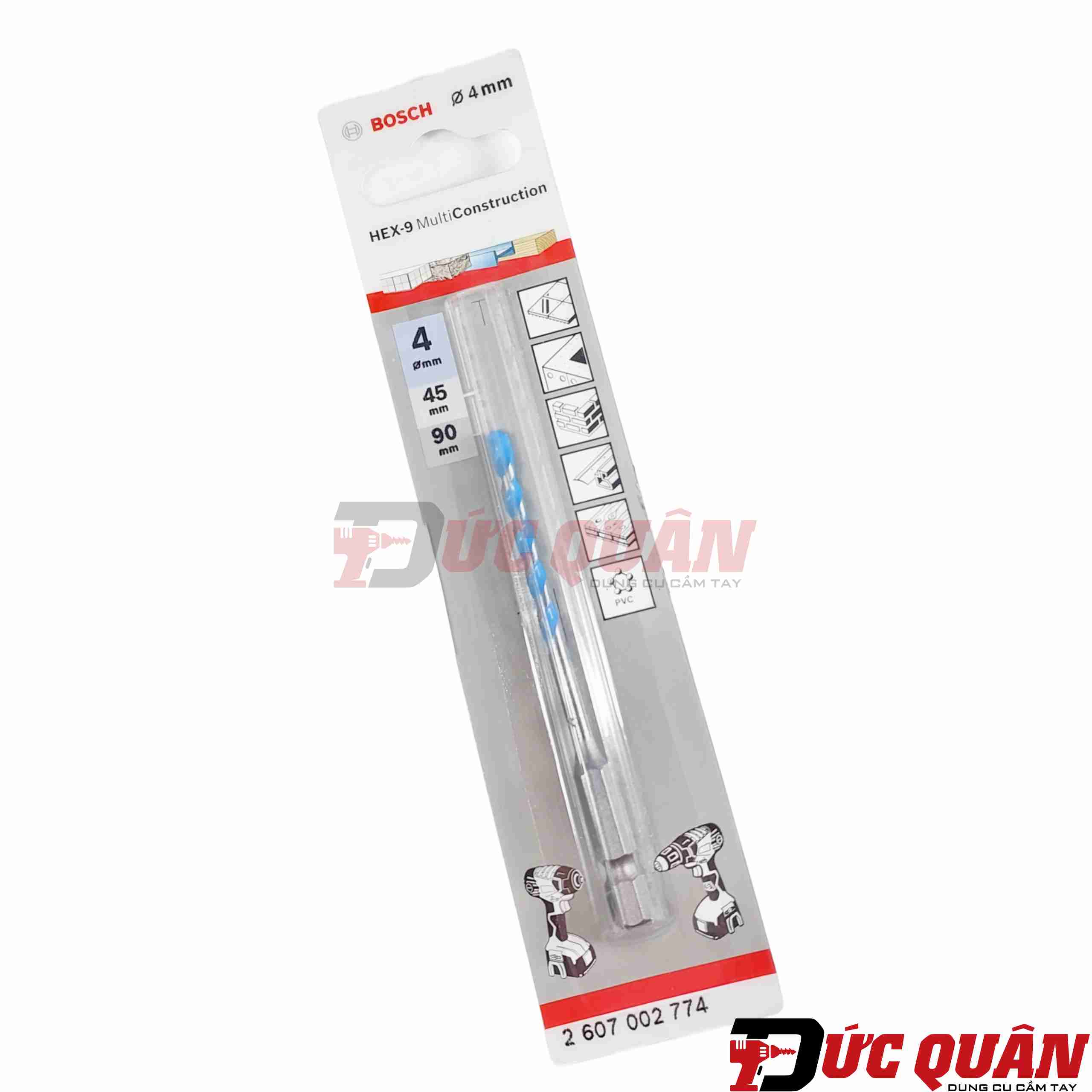 Mũi khoan đa năng chuôi lục giác HEX-9 MultiConstruction Bosch ( Full Size )