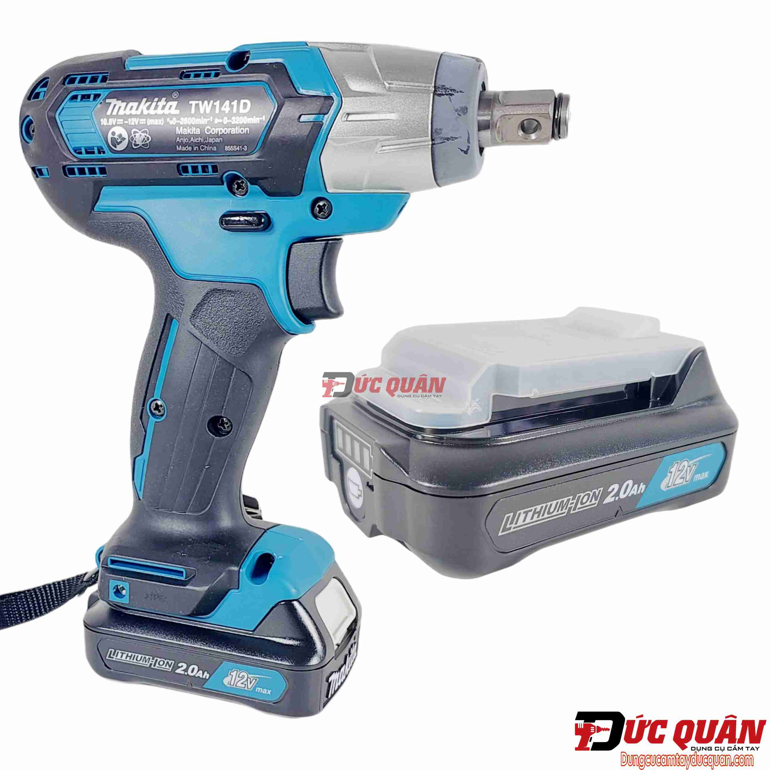 Bộ máy siết bu lông dùng pin 12v Makita TW141DSAE