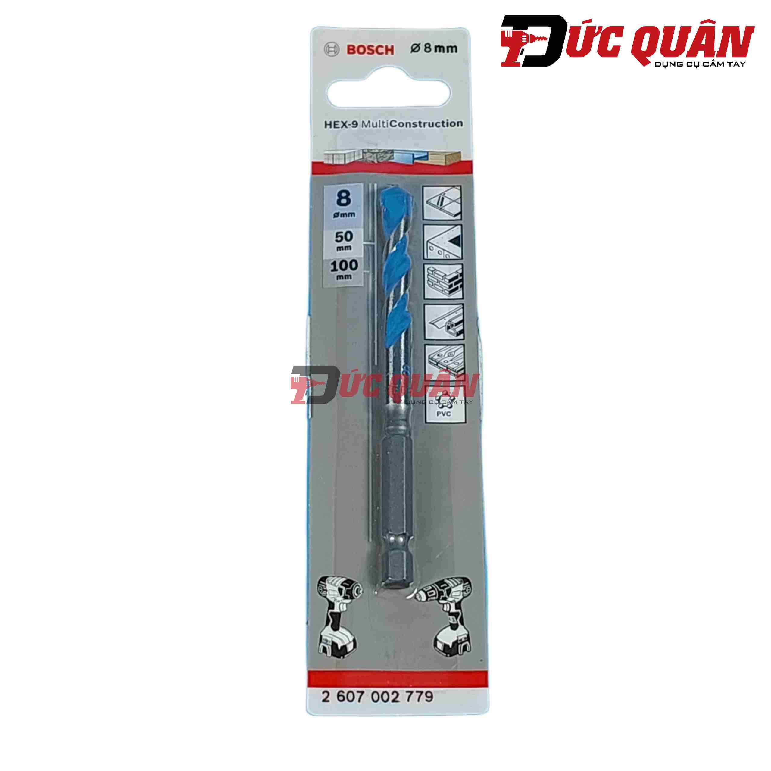 Mũi khoan đa năng chuôi lục giác HEX-9 MultiConstruction Bosch ( Full Size )
