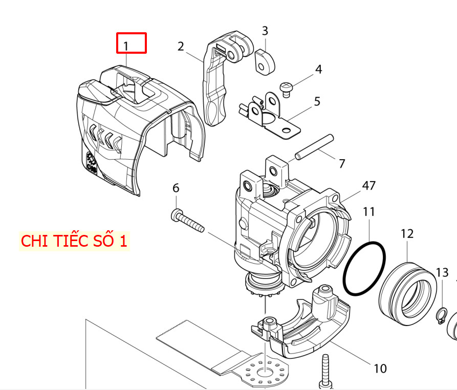 Chụp bảo vệ máy cắt rung MAKITA DTM51