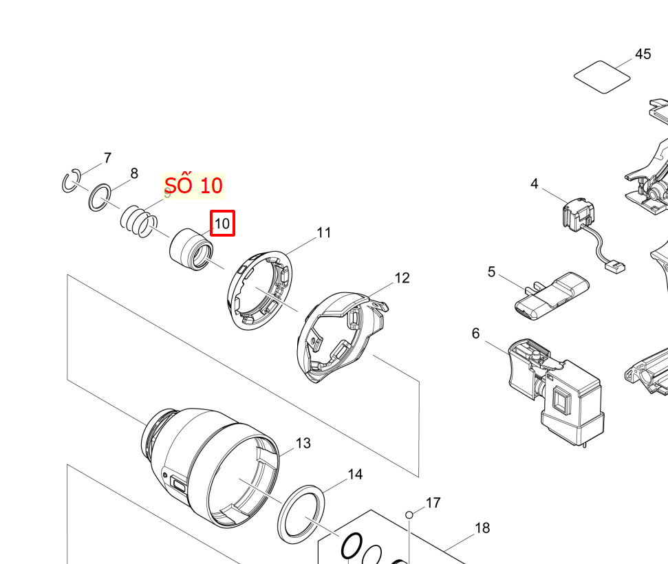 Vòng đệm giữ đầu vít, máy bắn vít, DTD136, DTD147, DTD171, BTD136 , MAKITA, 326072-0