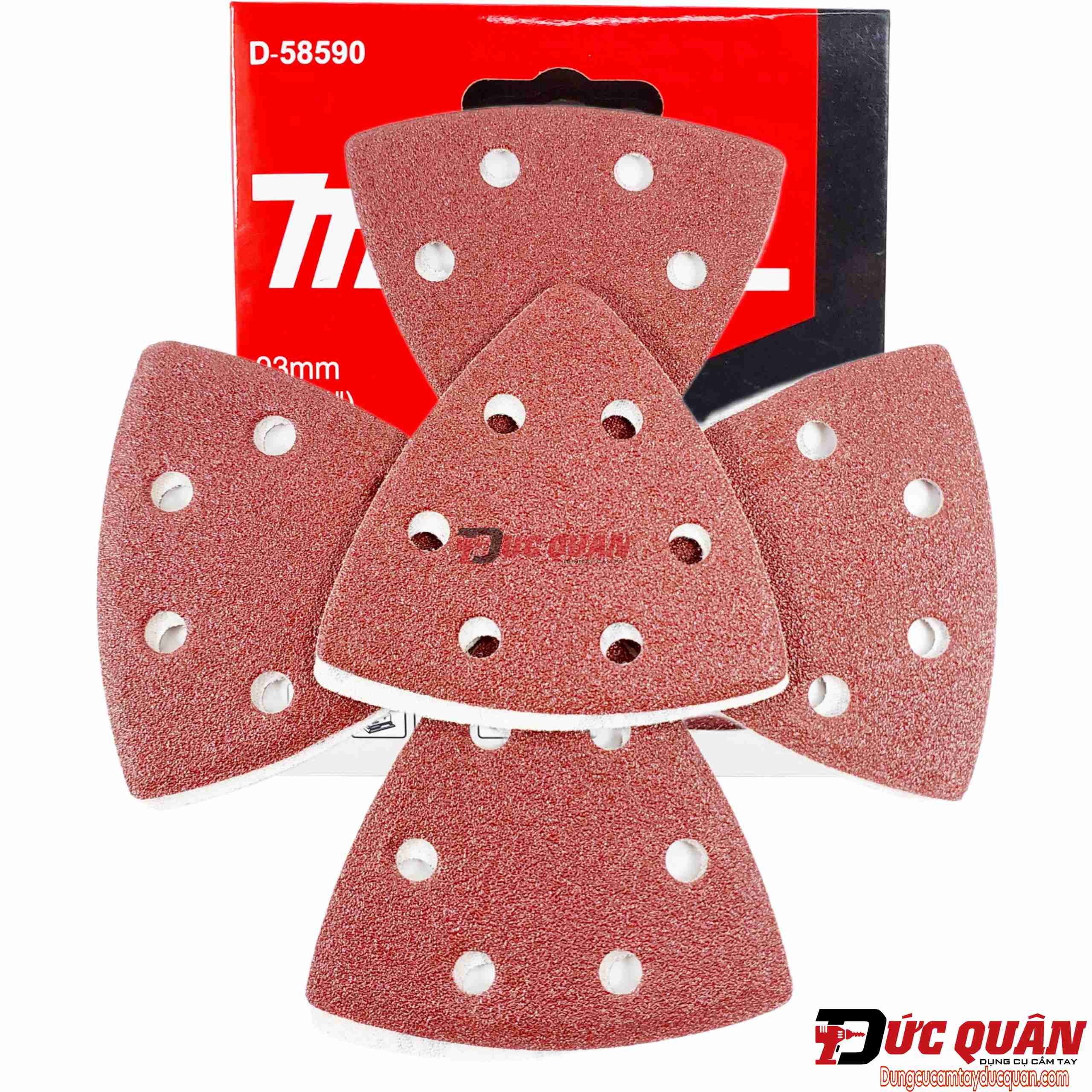 Bộ 10 giấy chà nhám tam giác 93mm cho máy cắt rung Makita ( Full độ hạt )