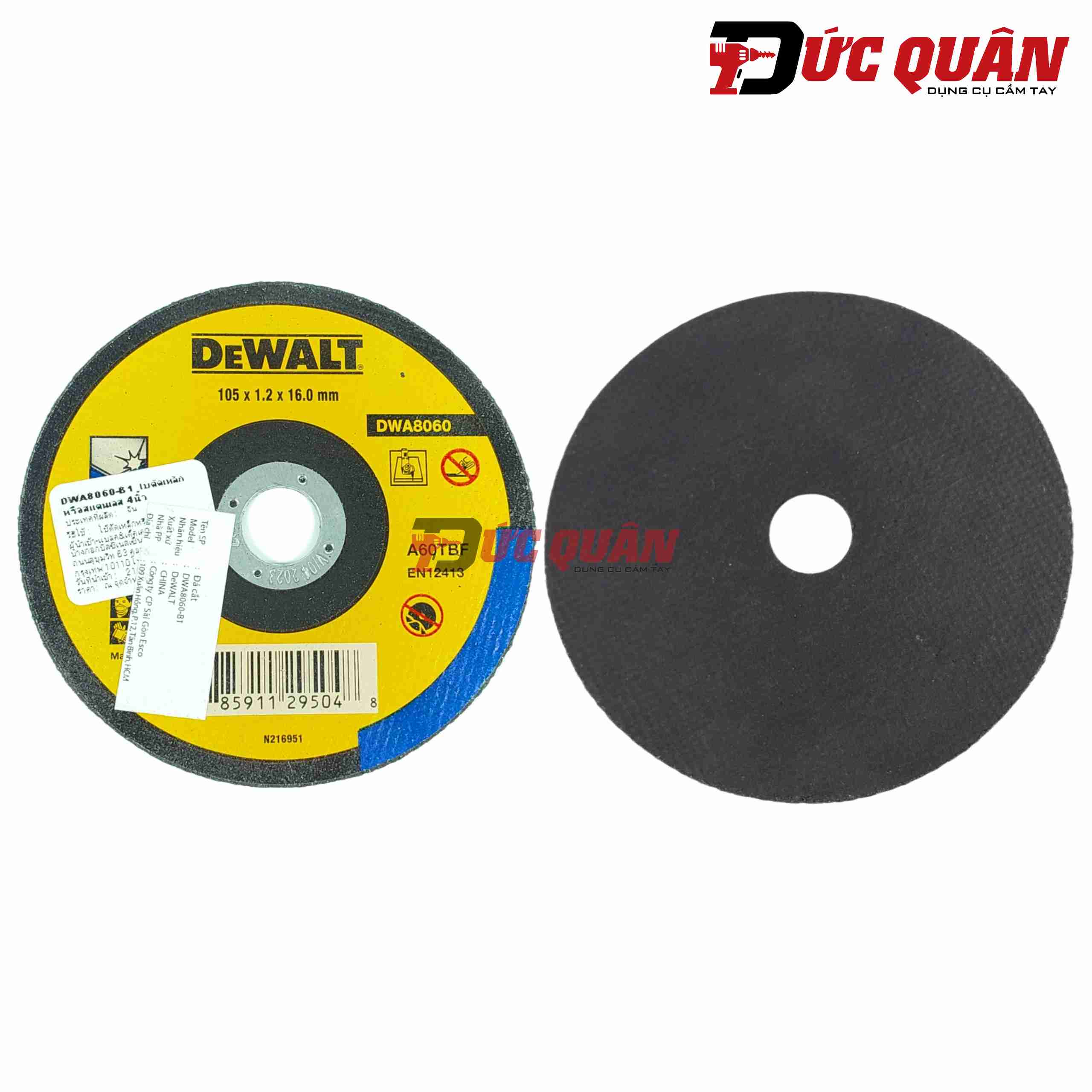 Đá cắt Inox 105x1.2x16mm T1 Dewalt DWA8060