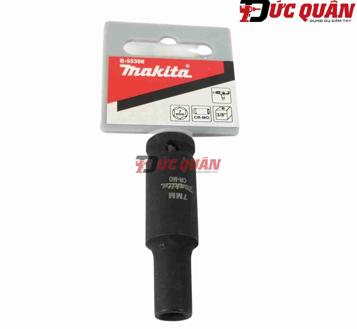 Đầu tuýp loại sâu 6 cạnh ( 3/8 dài 63mm ) chất liệu thép Cr-Mo MAKITA