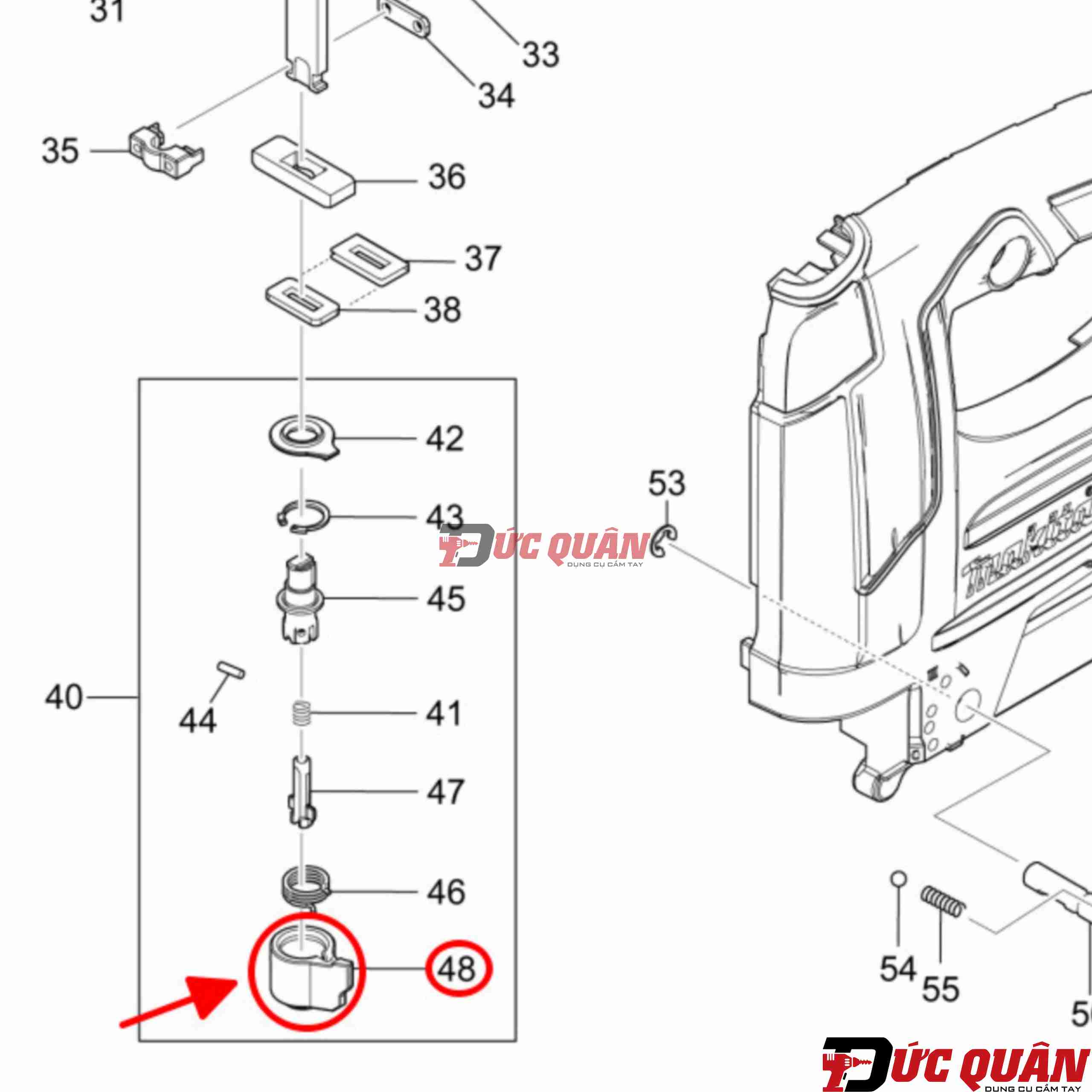 Giá đỡ lưỡi cắt máy cưa lọng Makita JV0600K/ JV103D