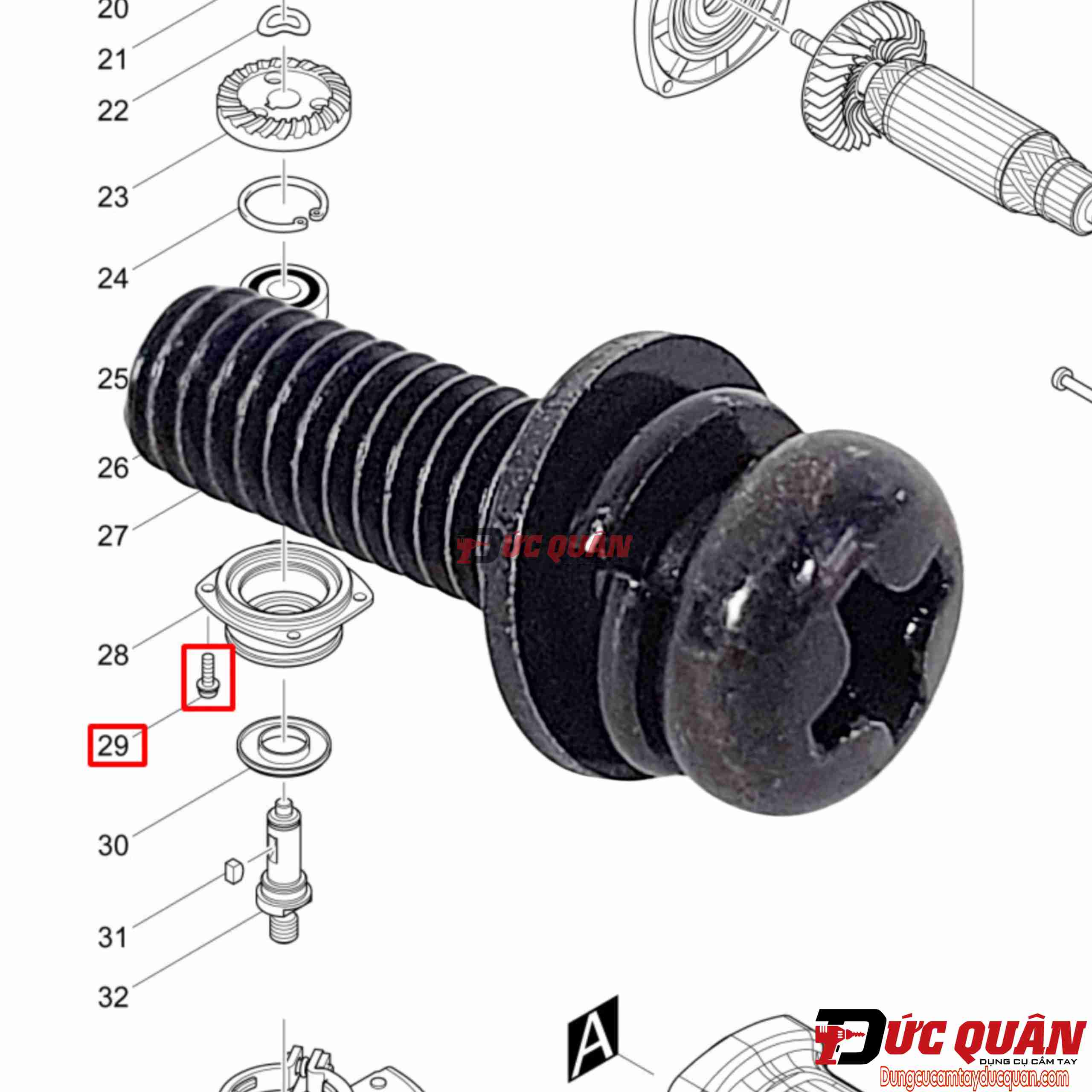Ốc ( 4x18 ) dùng cho máy màu MT954/ GA3030 265099-4 ( 1 Cái )