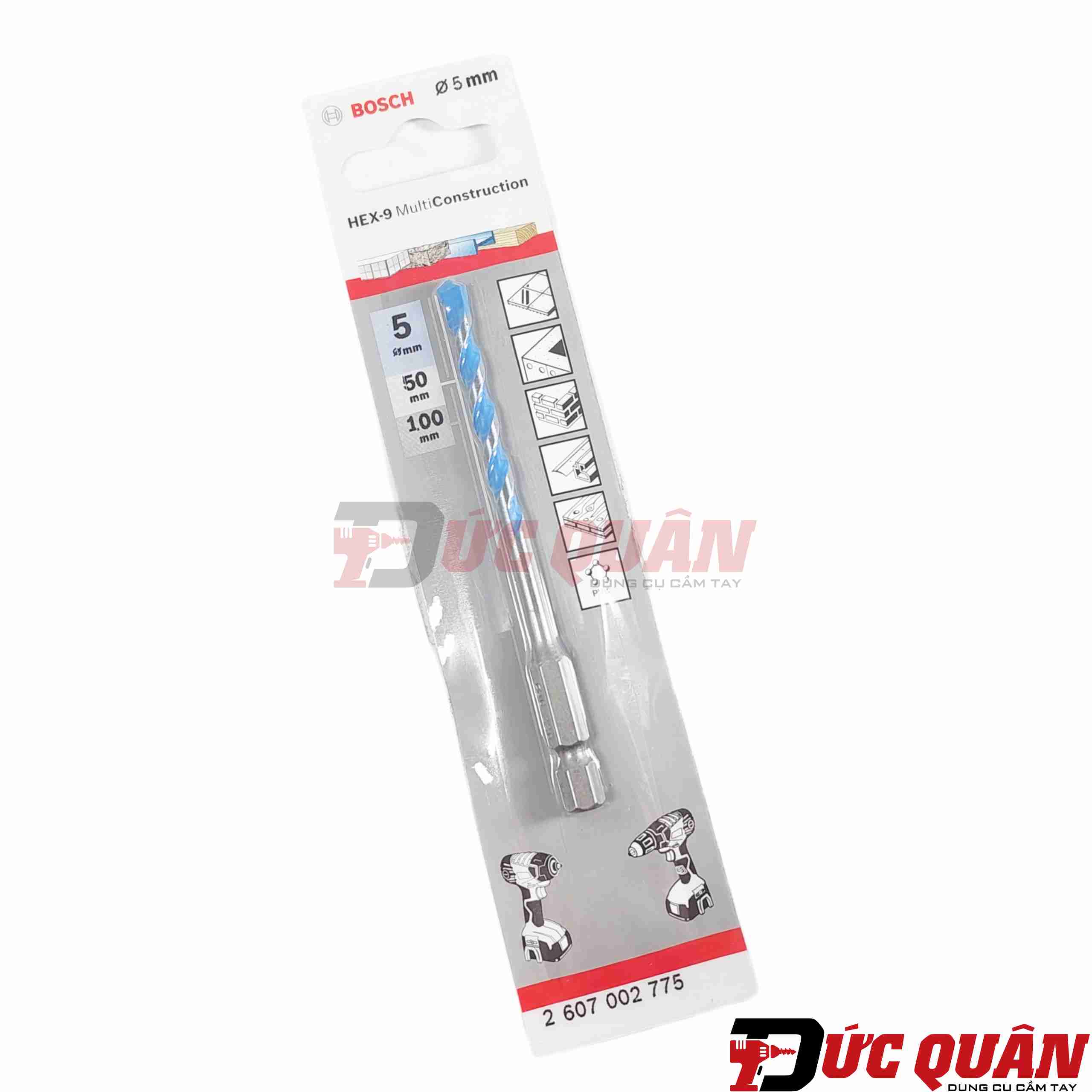 Mũi khoan đa năng chuôi lục giác HEX-9 MultiConstruction Bosch ( Full Size )