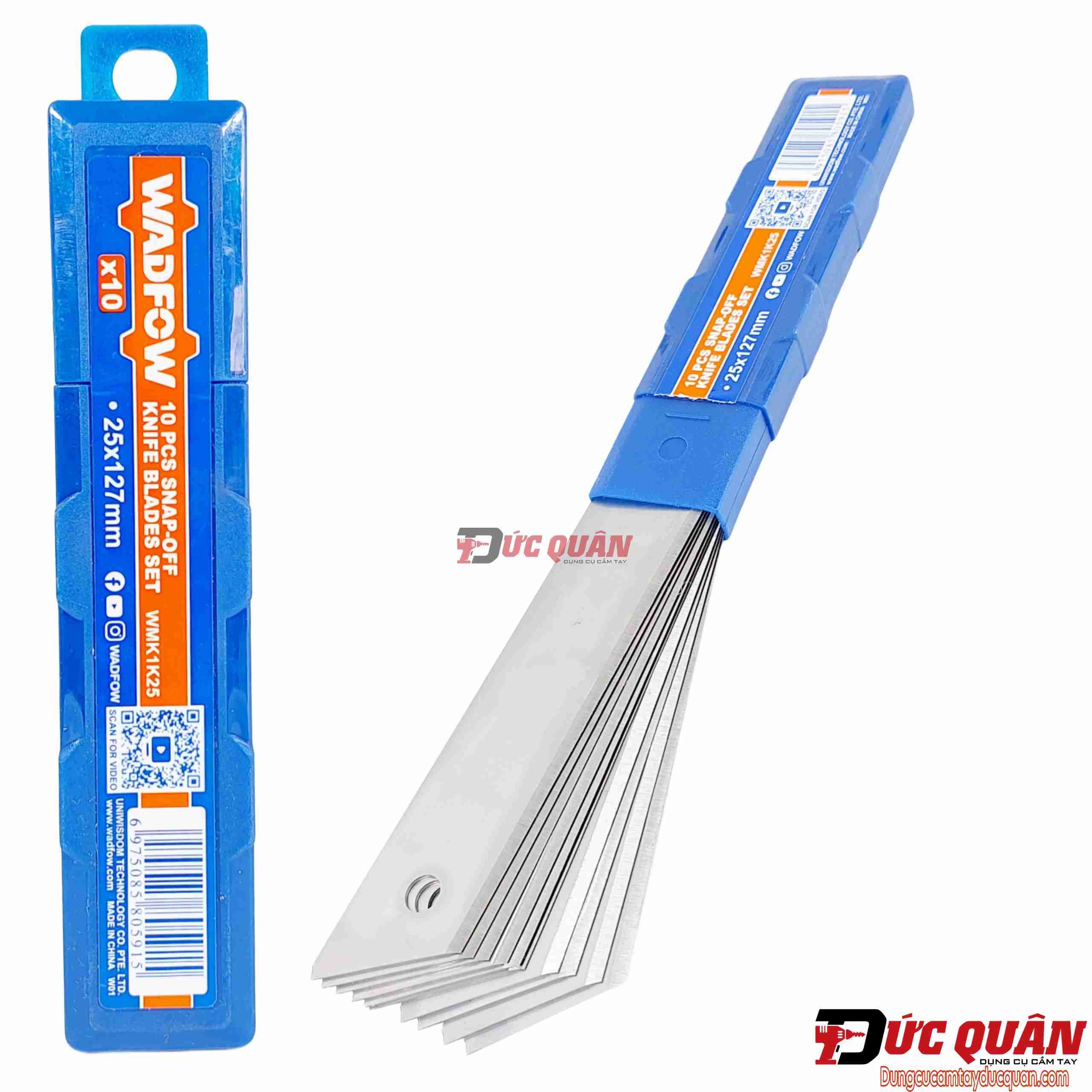 Bộ 10 lưỡi dao rọt giấy ( 25x127mm ) WADFOW WMK1K25
