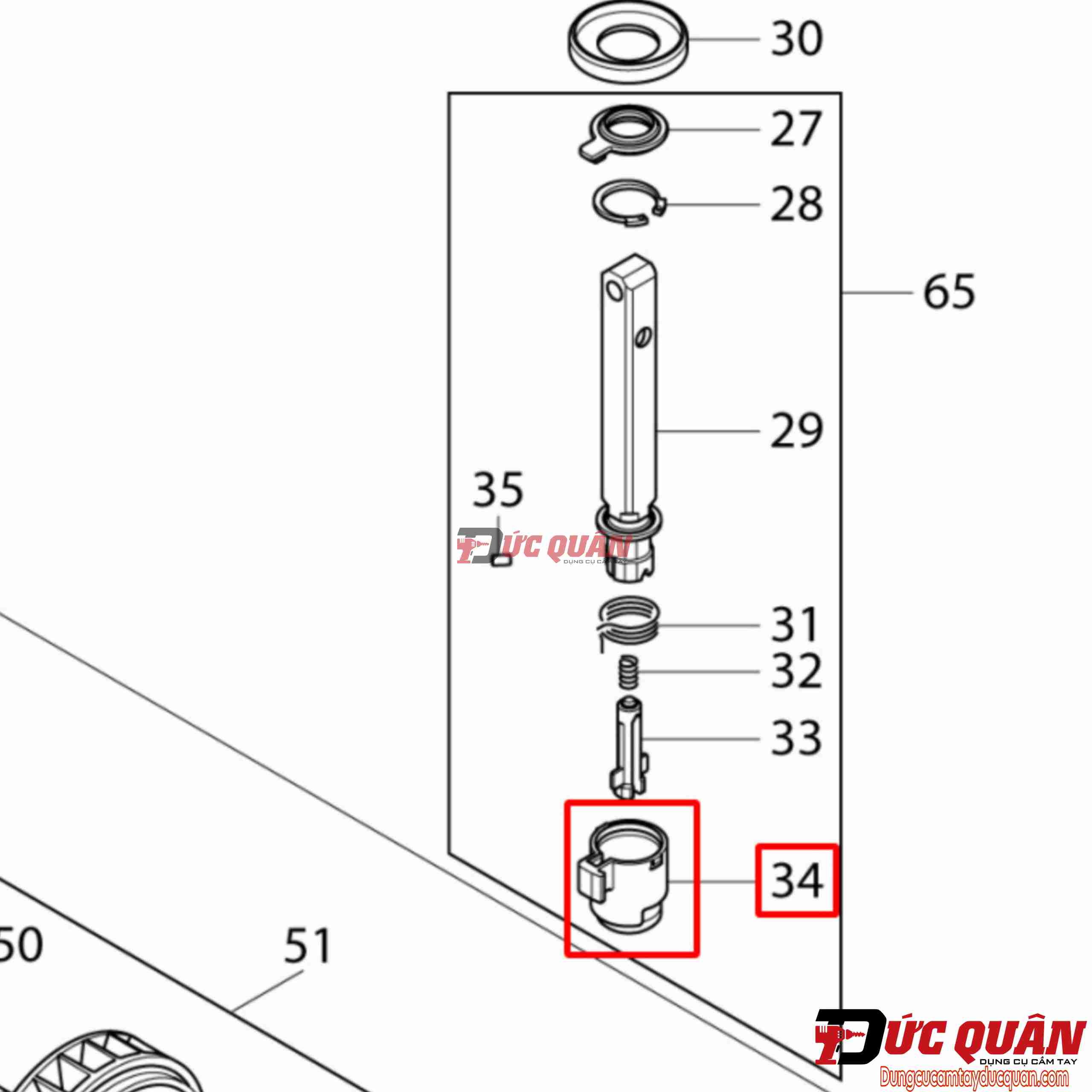 Giá đỡ giữ lưỡi máy Makita DJV181/ DJV182 310547-9