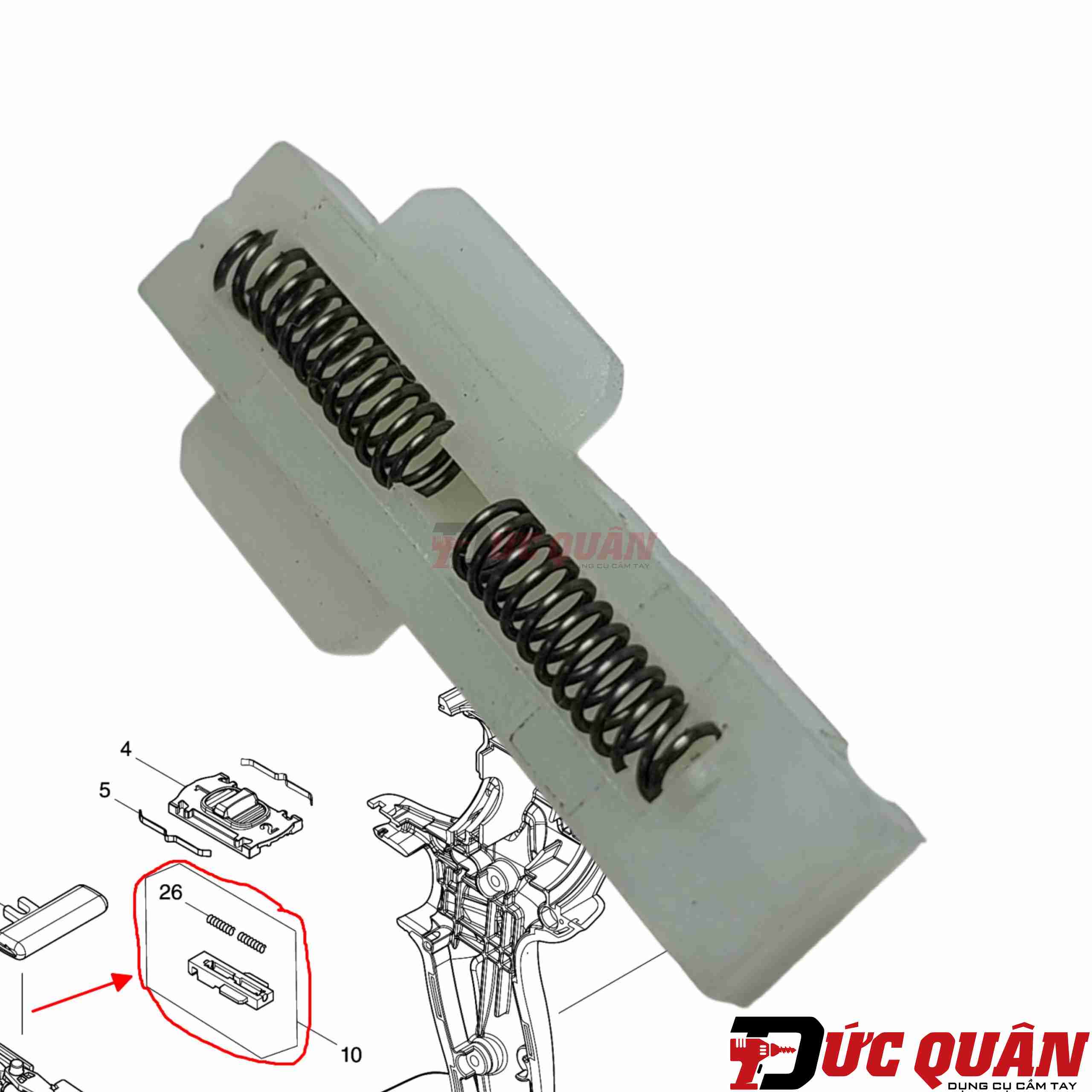 Nút đệm chuyển chế đô máy khoan Makita DHP487