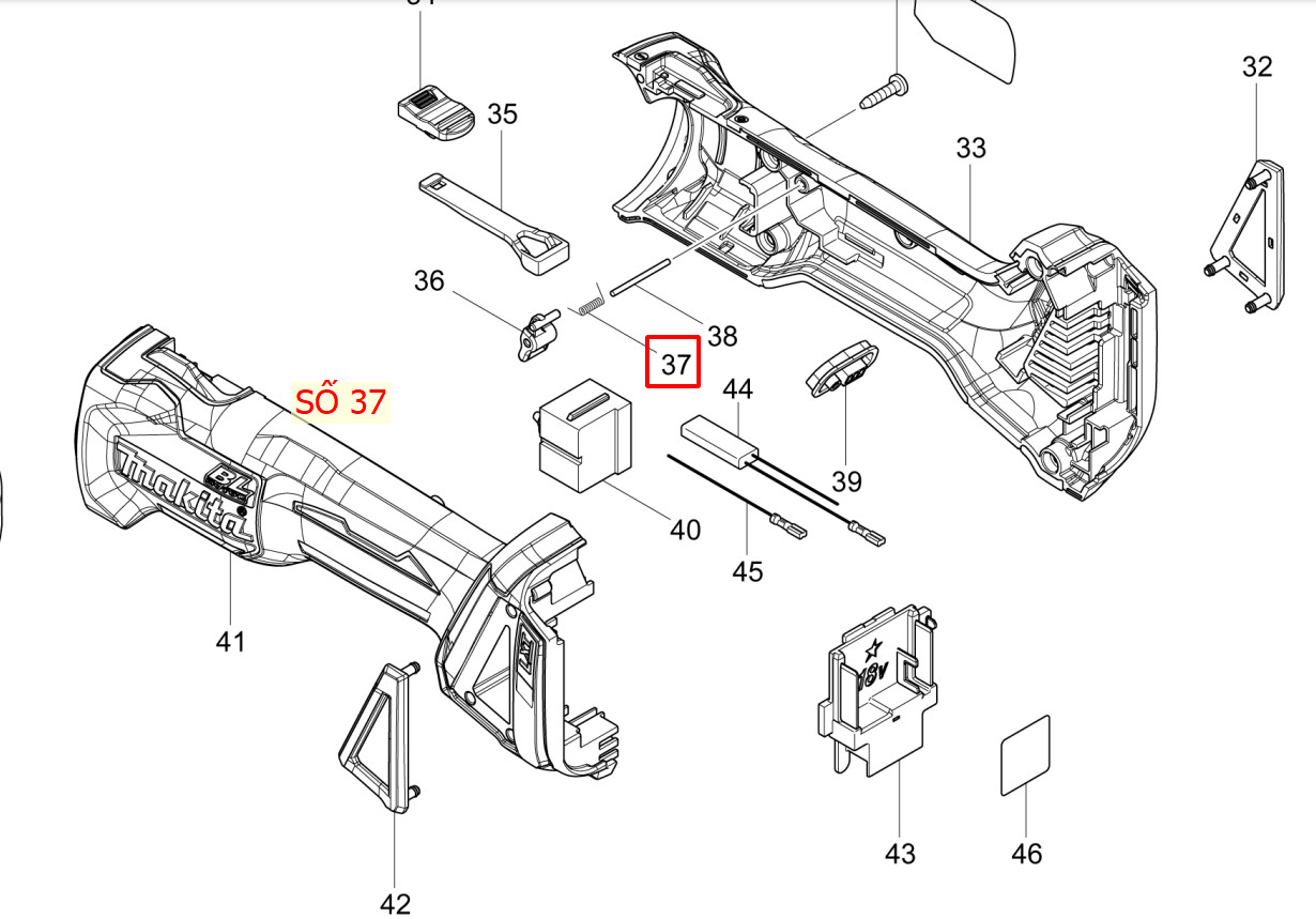 lò xo máy mài góc, DGA404, MAKITA, 231679-8