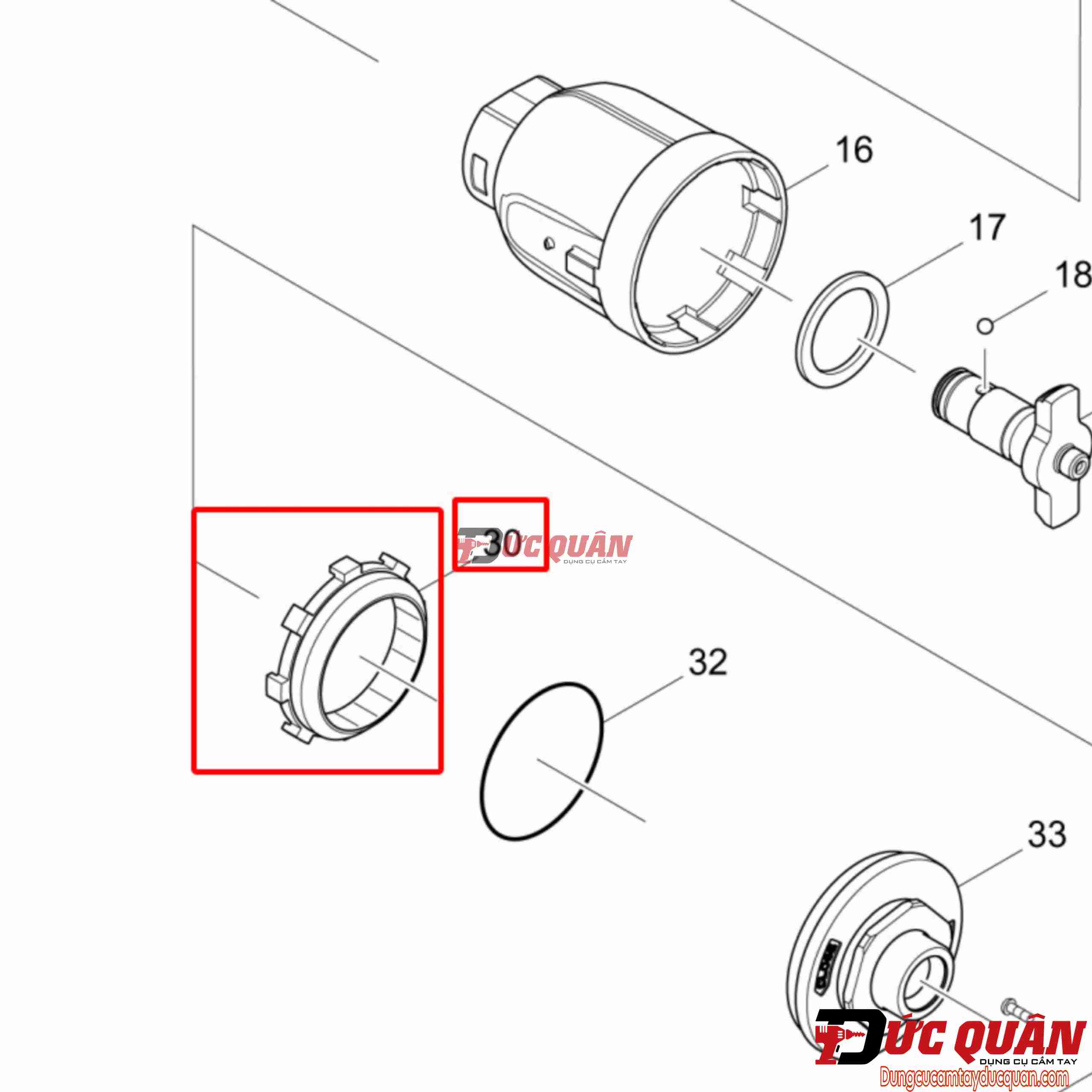 Nhông lớn máy Makita TD111/ TD091D 227316-0