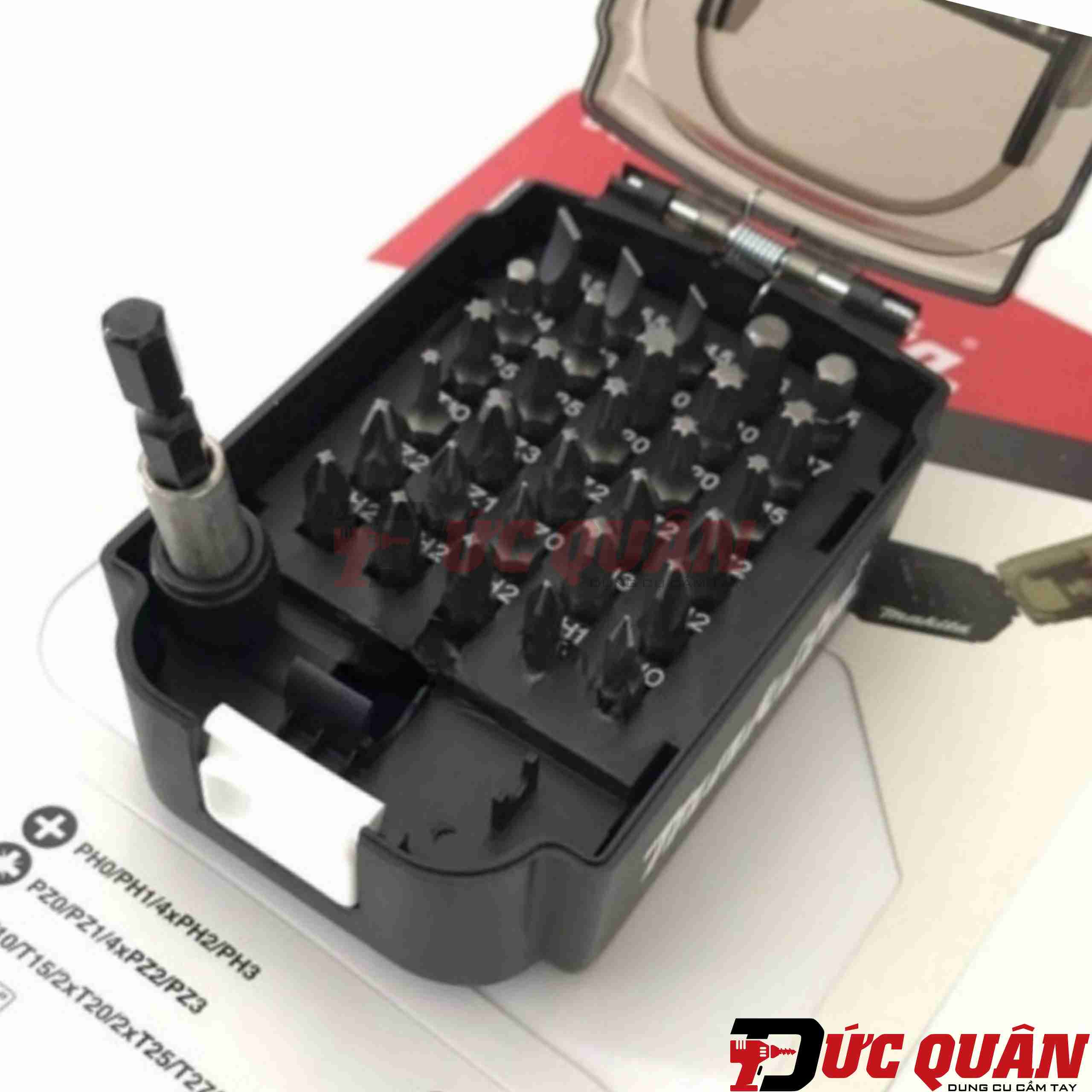 Mũi vít đựng trong hộp hình vỏ pin Makita B-69901 (31 chi tiết/bộ)
