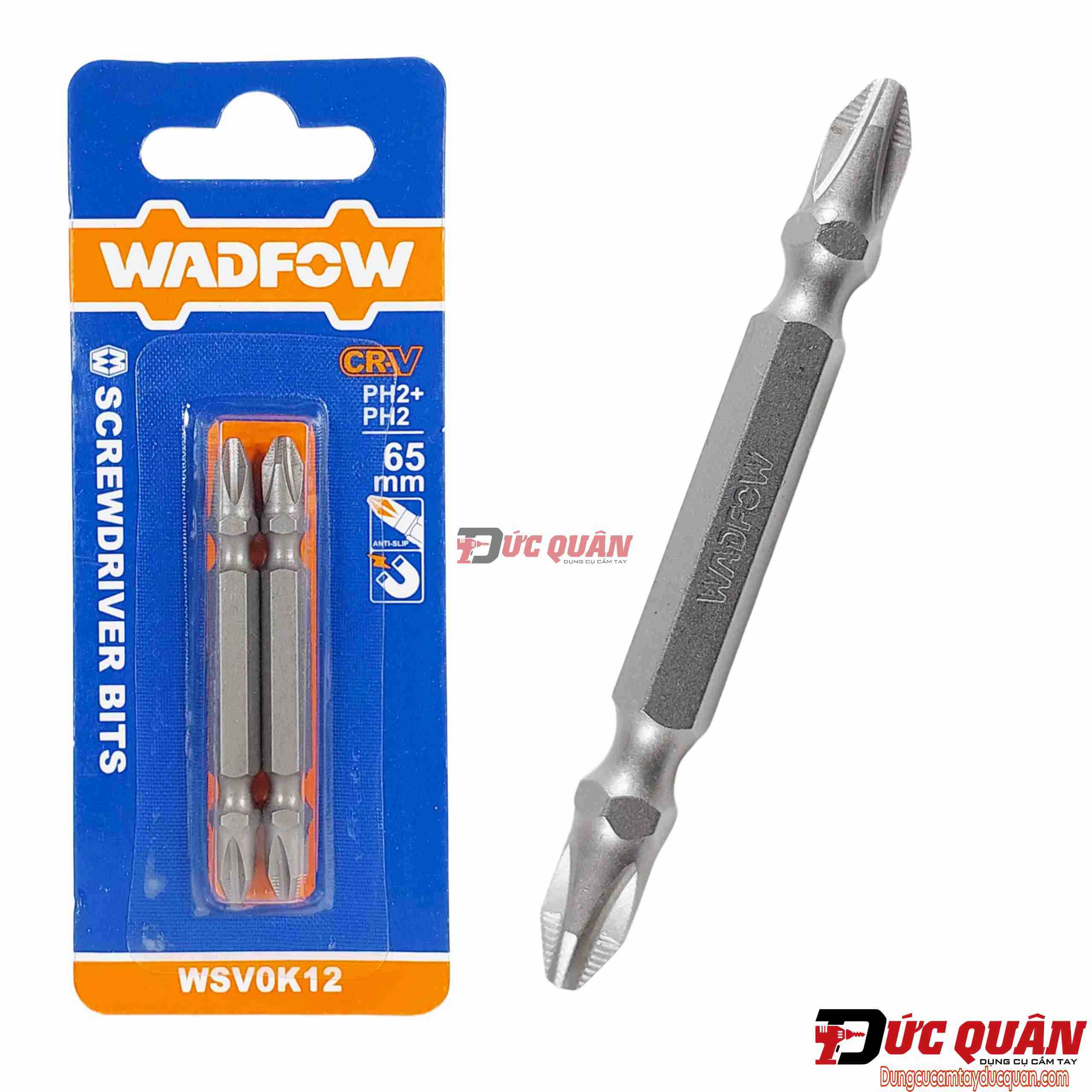 Đầu vít 2 đầu ( Ph2x65mm ) WADFOW WSV0K12  ( 1 Cái )