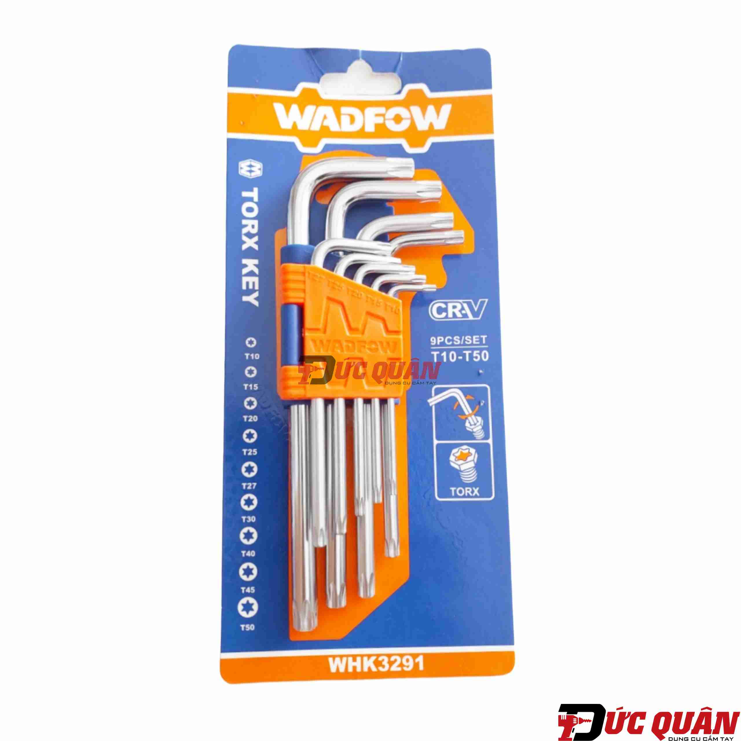 Bộ 9 chìa lục  giác sao ( có lổ và không lổ ) từ T10- T50 WADFOW