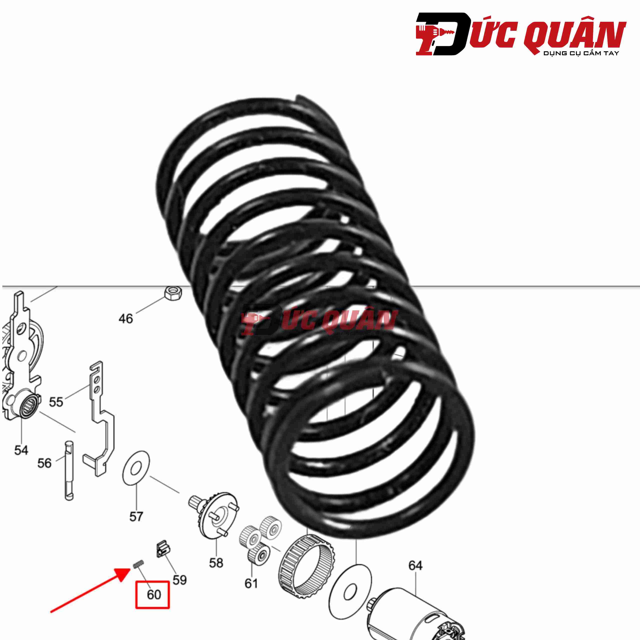 Lò xo ( 3 ) máy bắn đinh DFN350 Makita 232513-5