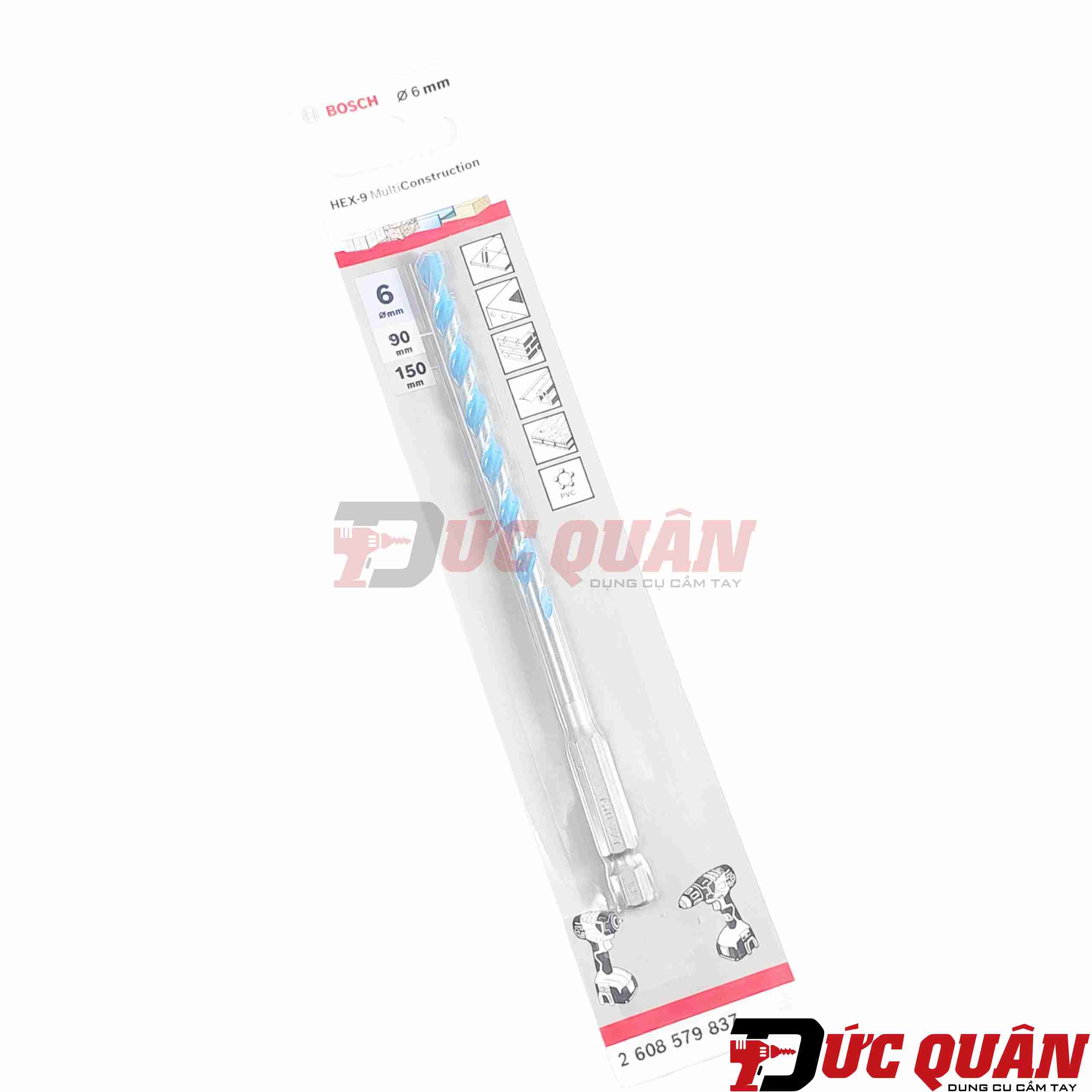 Mũi khoan đa năng chuôi lục giác HEX-9 MultiConstruction Bosch ( Full Size )