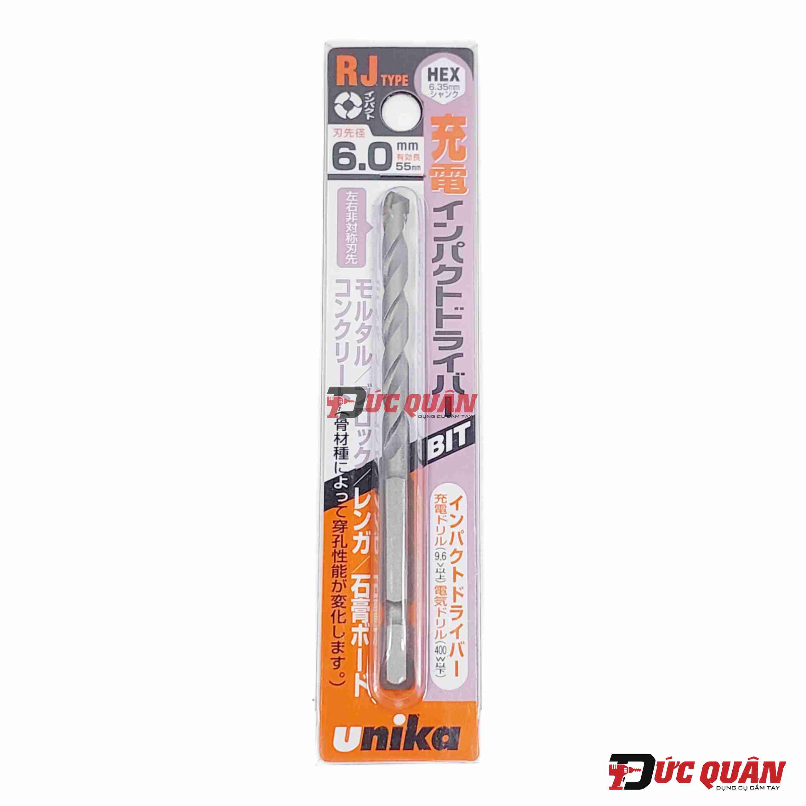 Mũi khoan tường chân lục giác Unika RJ ( Full size )